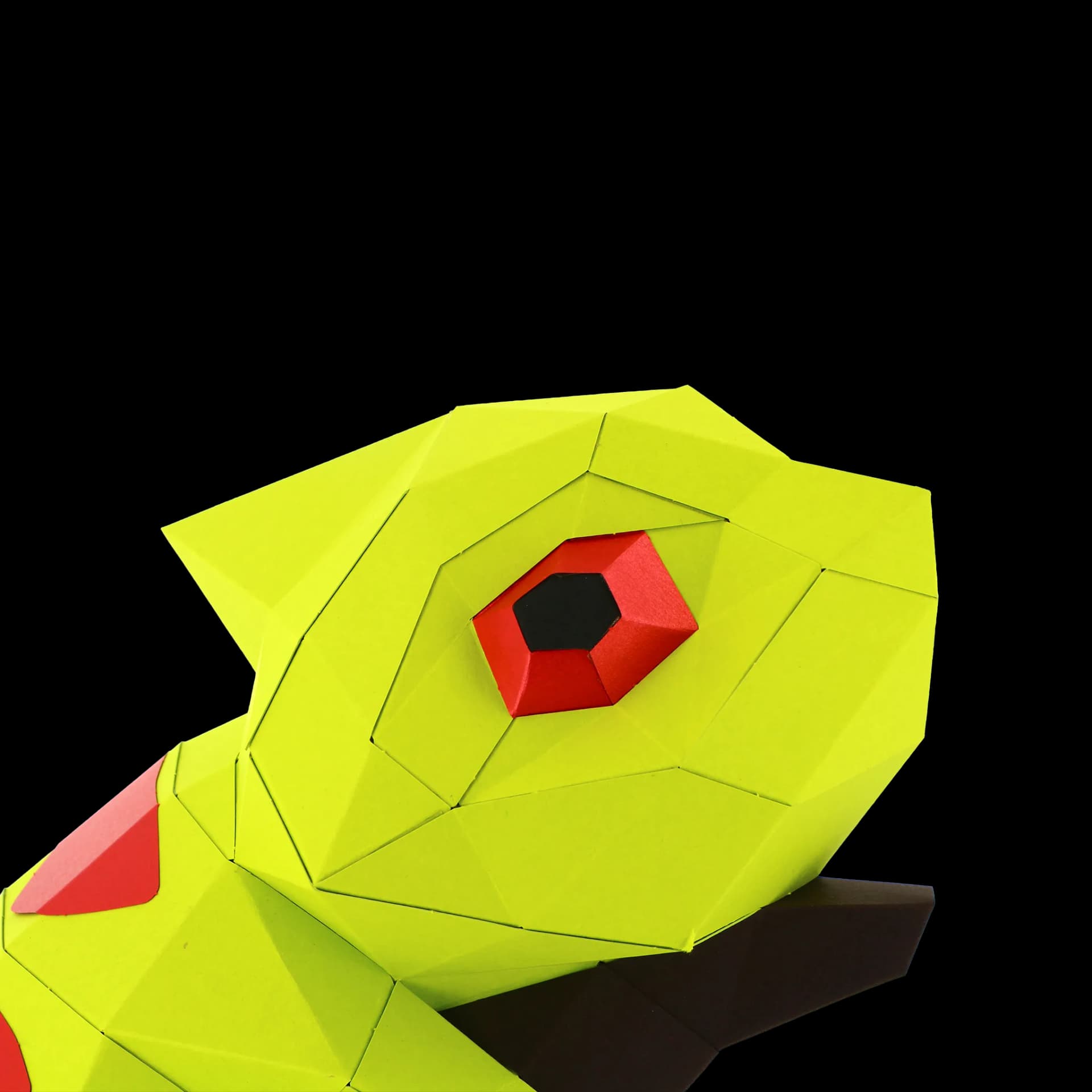 Décoration origami 3D en papier de cameleon zoom produit
