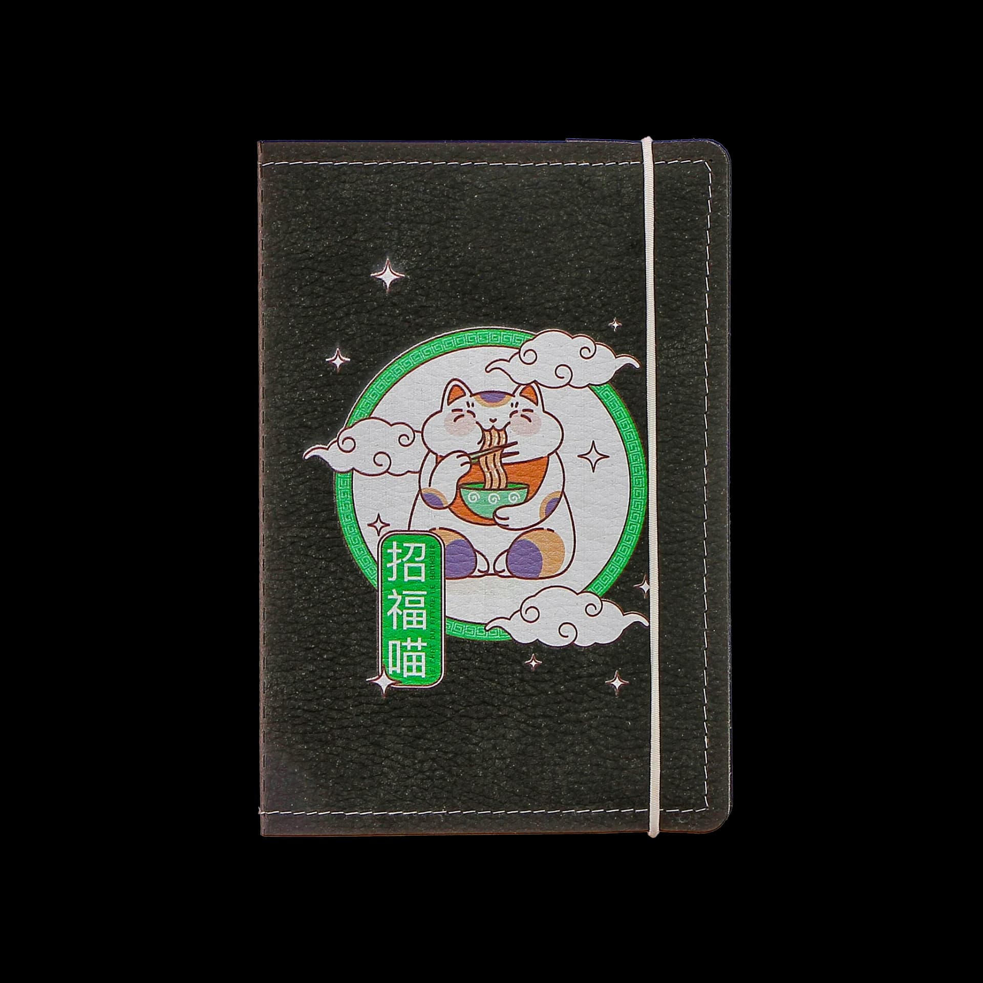 Papeterie couverture en cuir de carnet A6 Maneki Neko