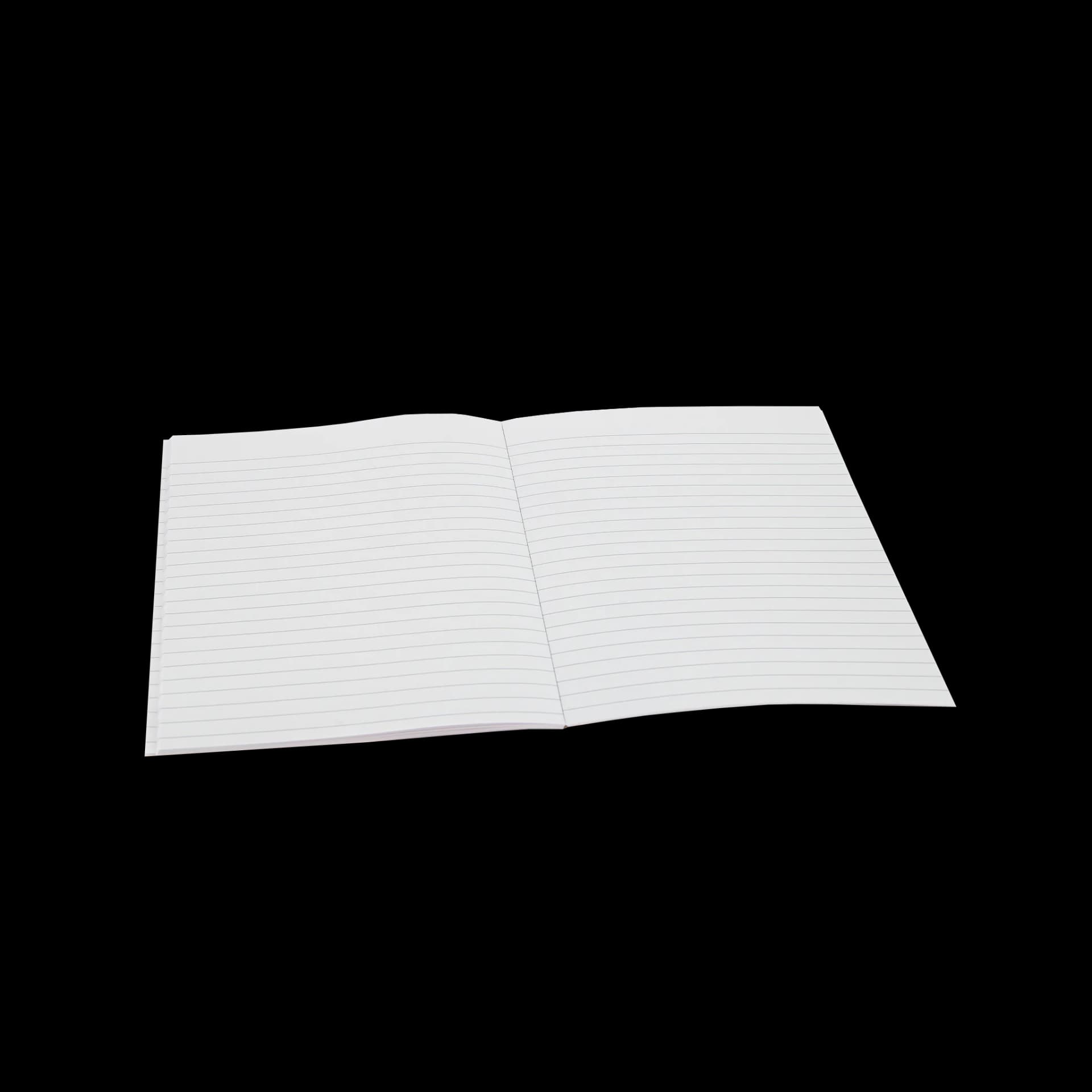 Papeterie carnet ligné univers A5 ouvert