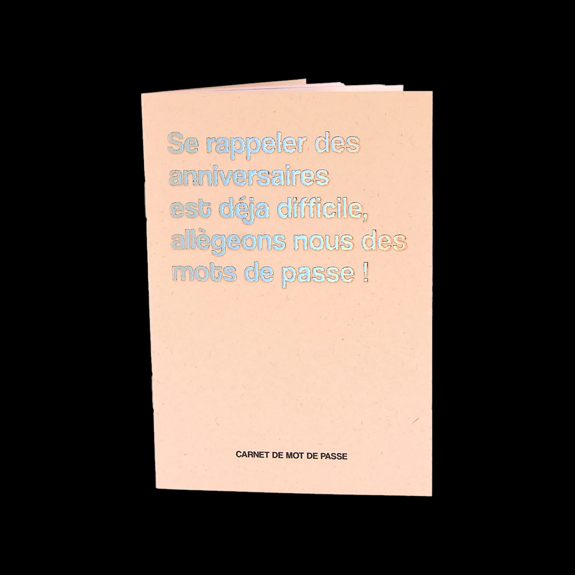 Carnet mot de passe holographique