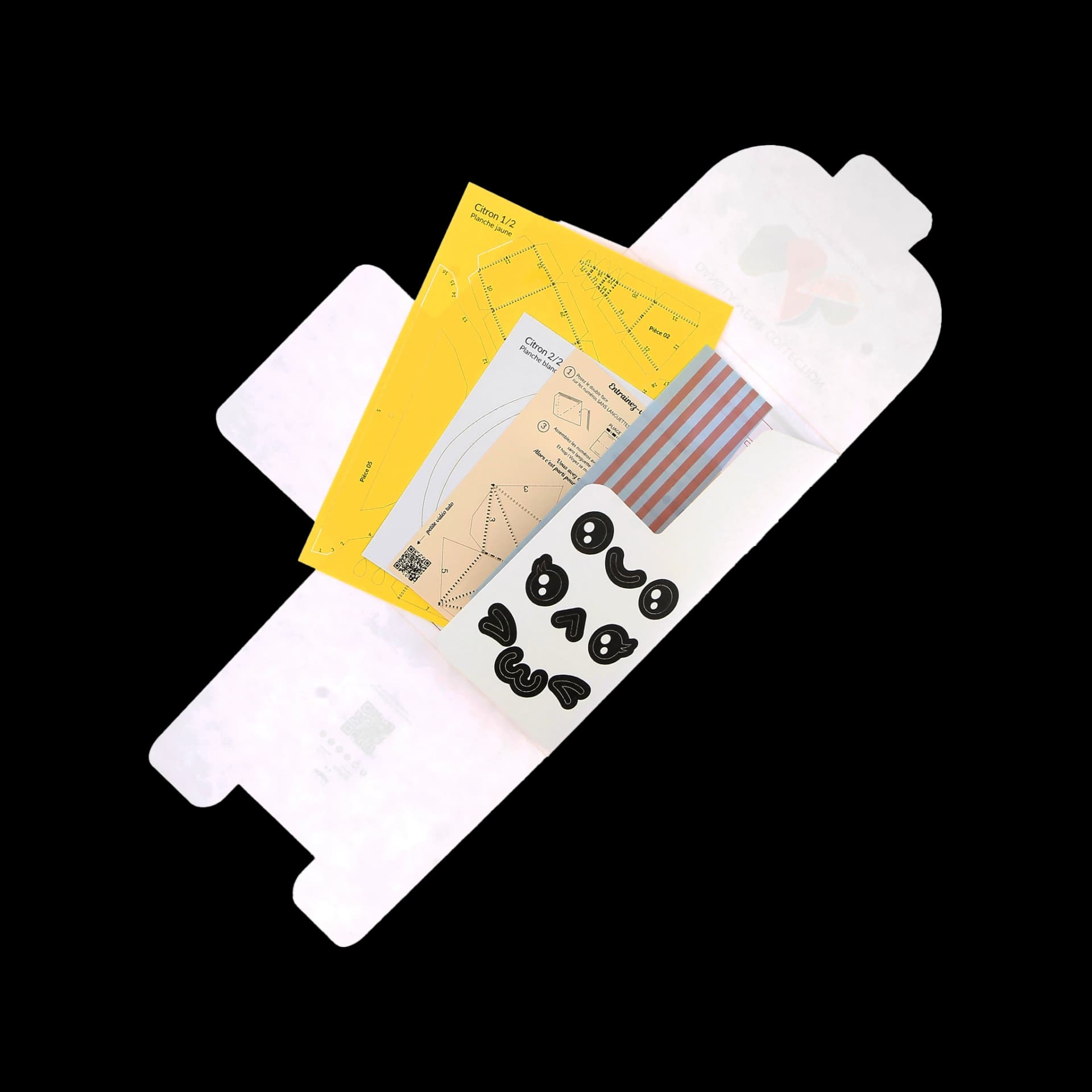 Packaging ouvert de citron en papier