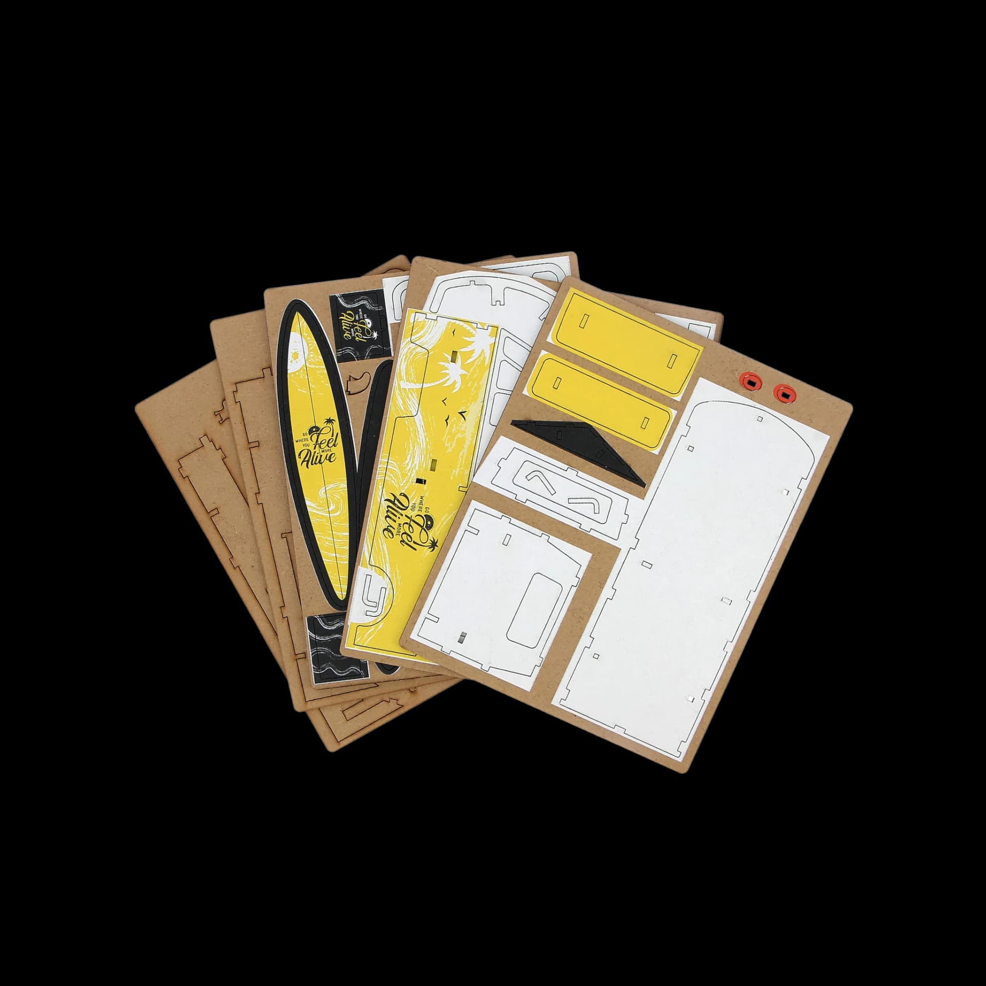Packaging ouvert de combi en bois Feel alive