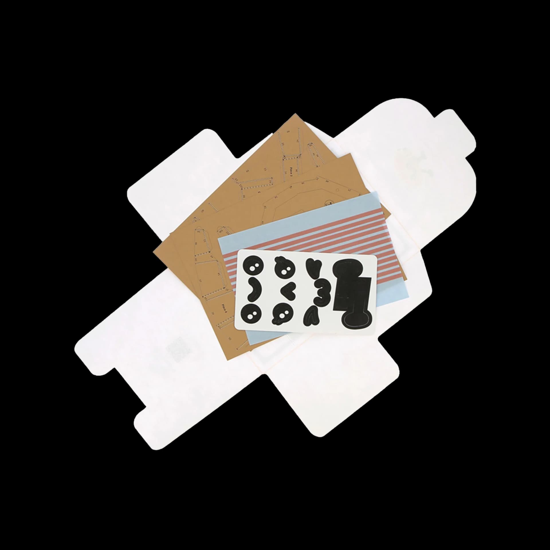 Packaging ouvert de croissant en papier Marron