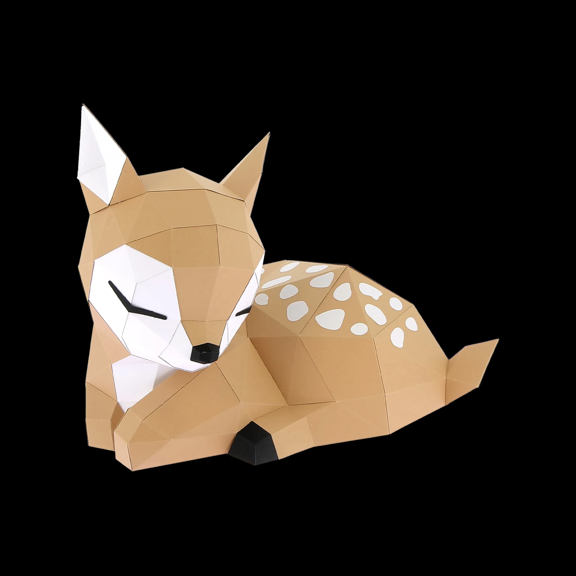Décoration origami faon en papier 3D