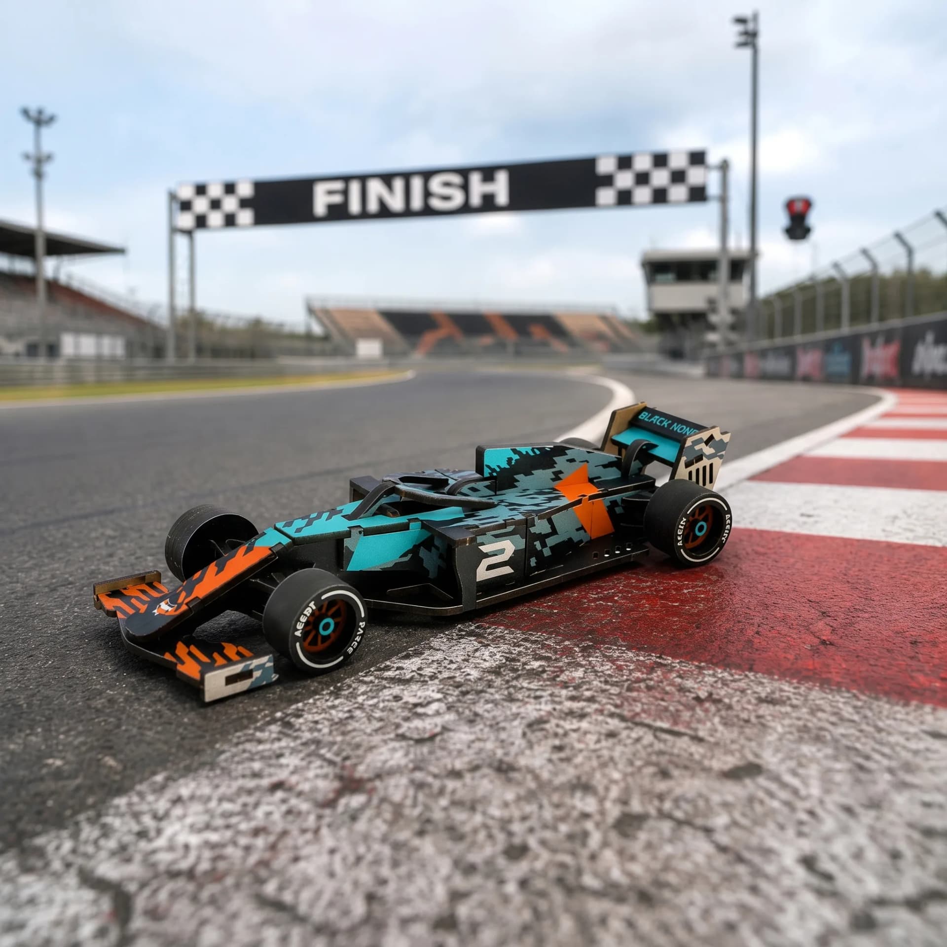 Formule 1 en bois Black nova en situation