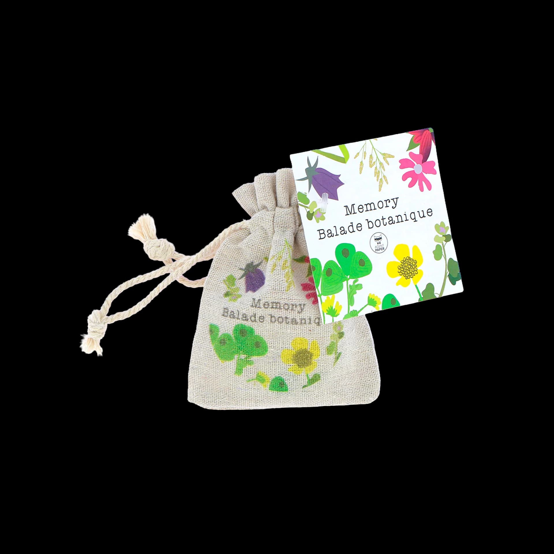 Packaging de Jeu memory adulte papier balade botanique