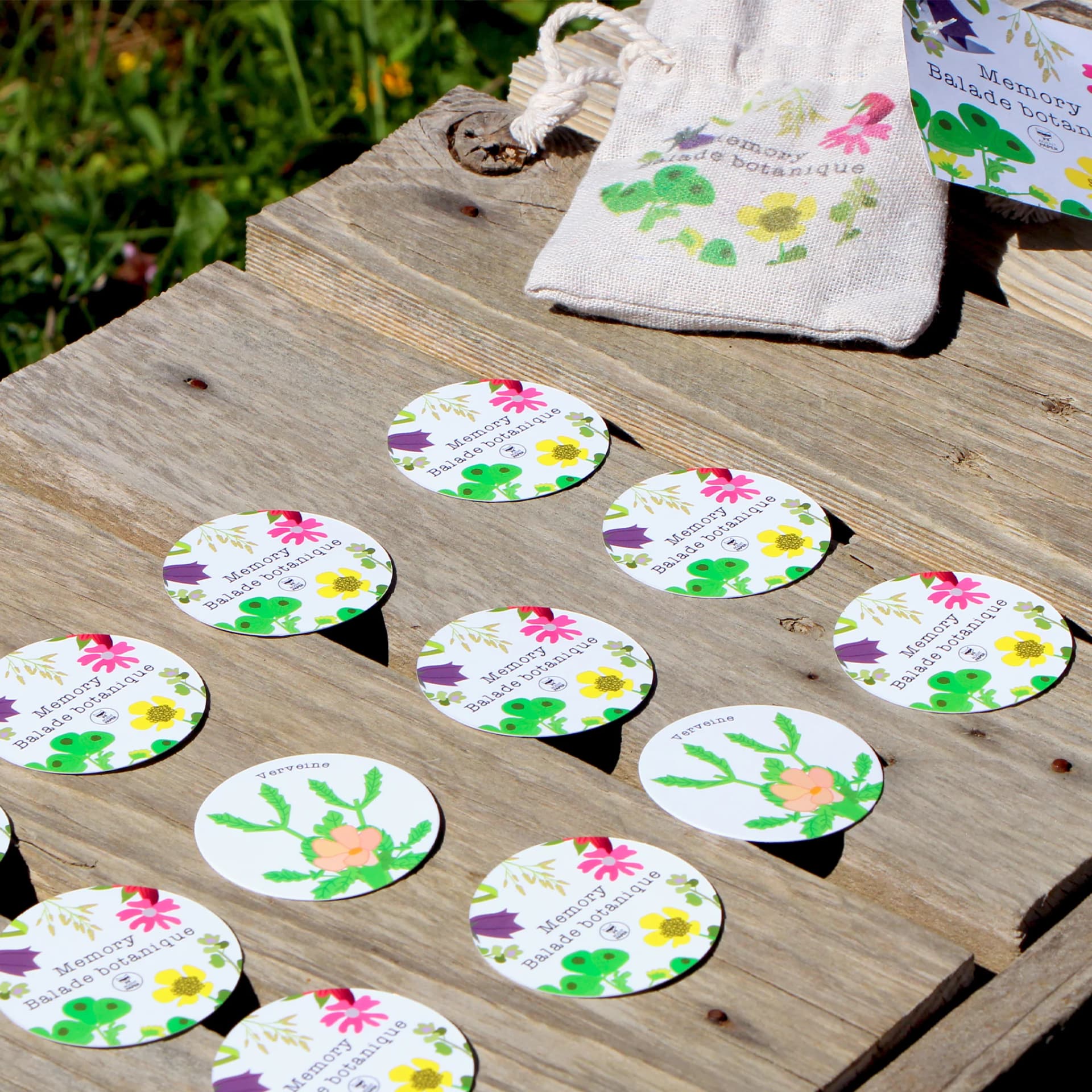 Jeu memory adulte papier balade botanique en situation