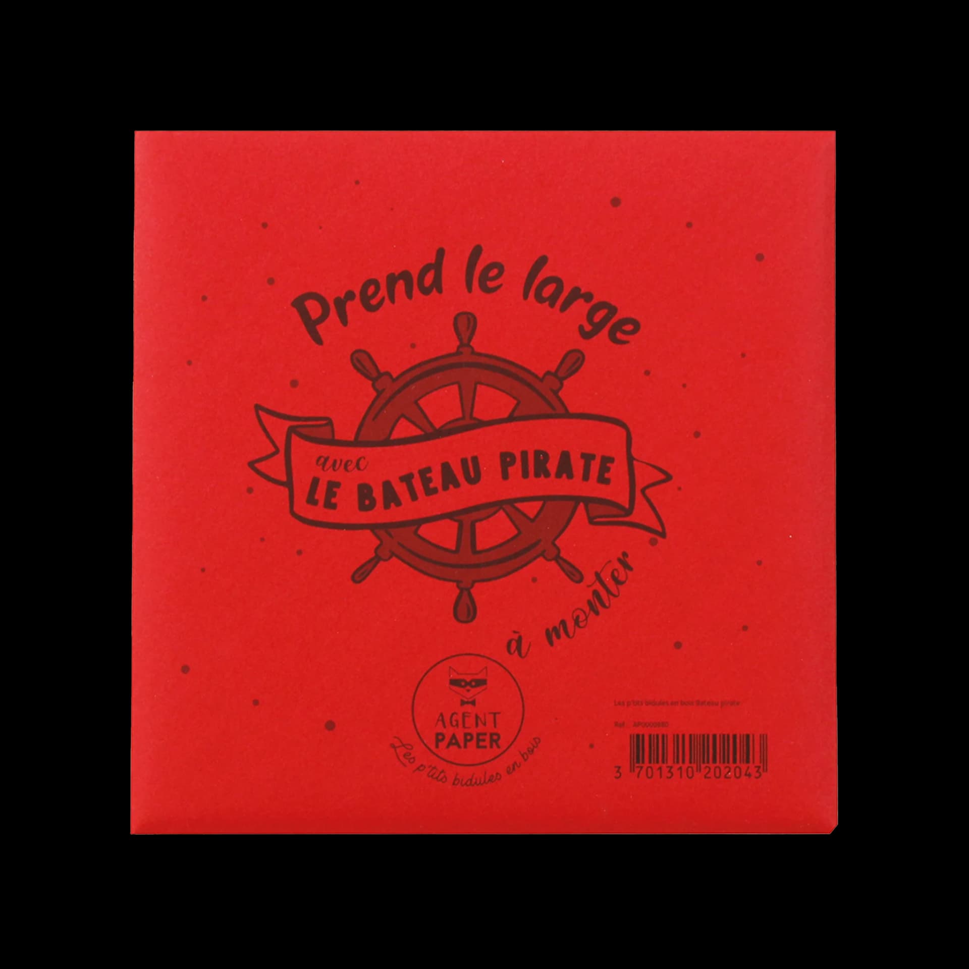 Packaging fermé de les p'tits bidules en bois Bateau pirate