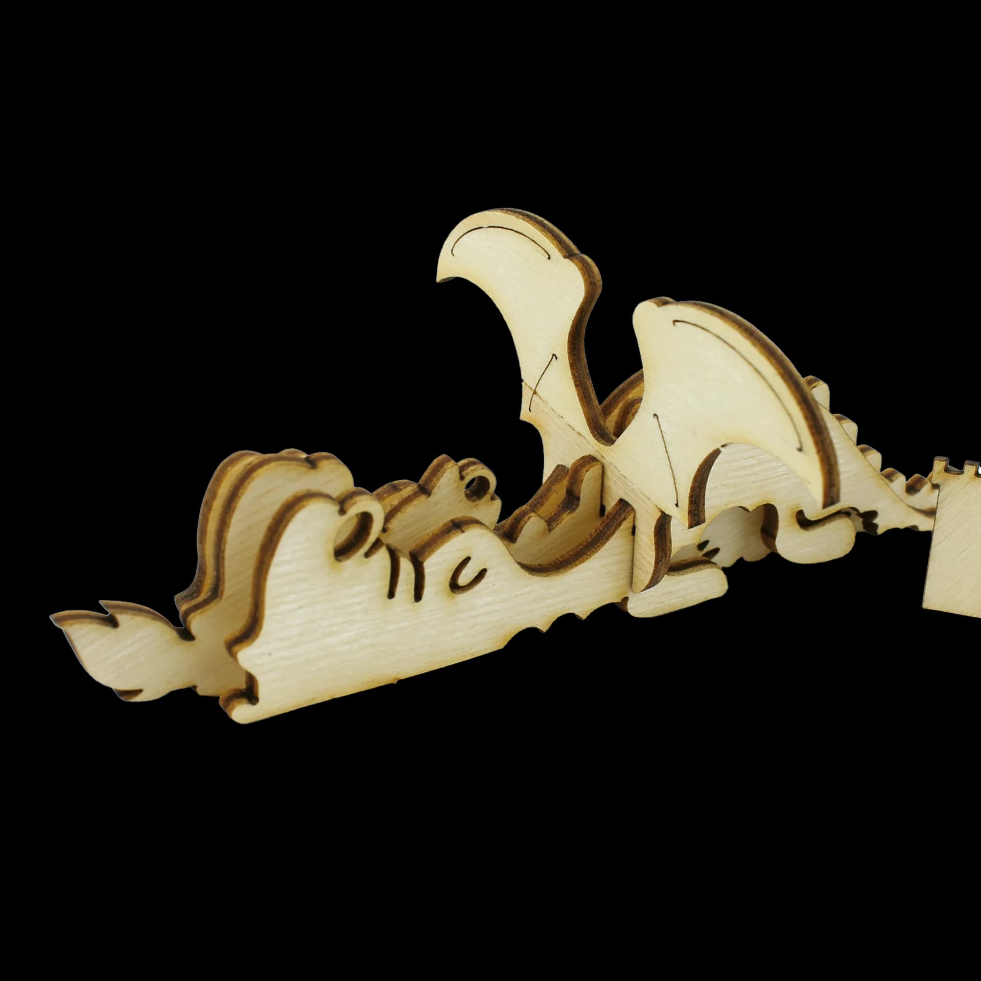 Décoration les p'tits bidules en bois Dragon zoom sur le produit