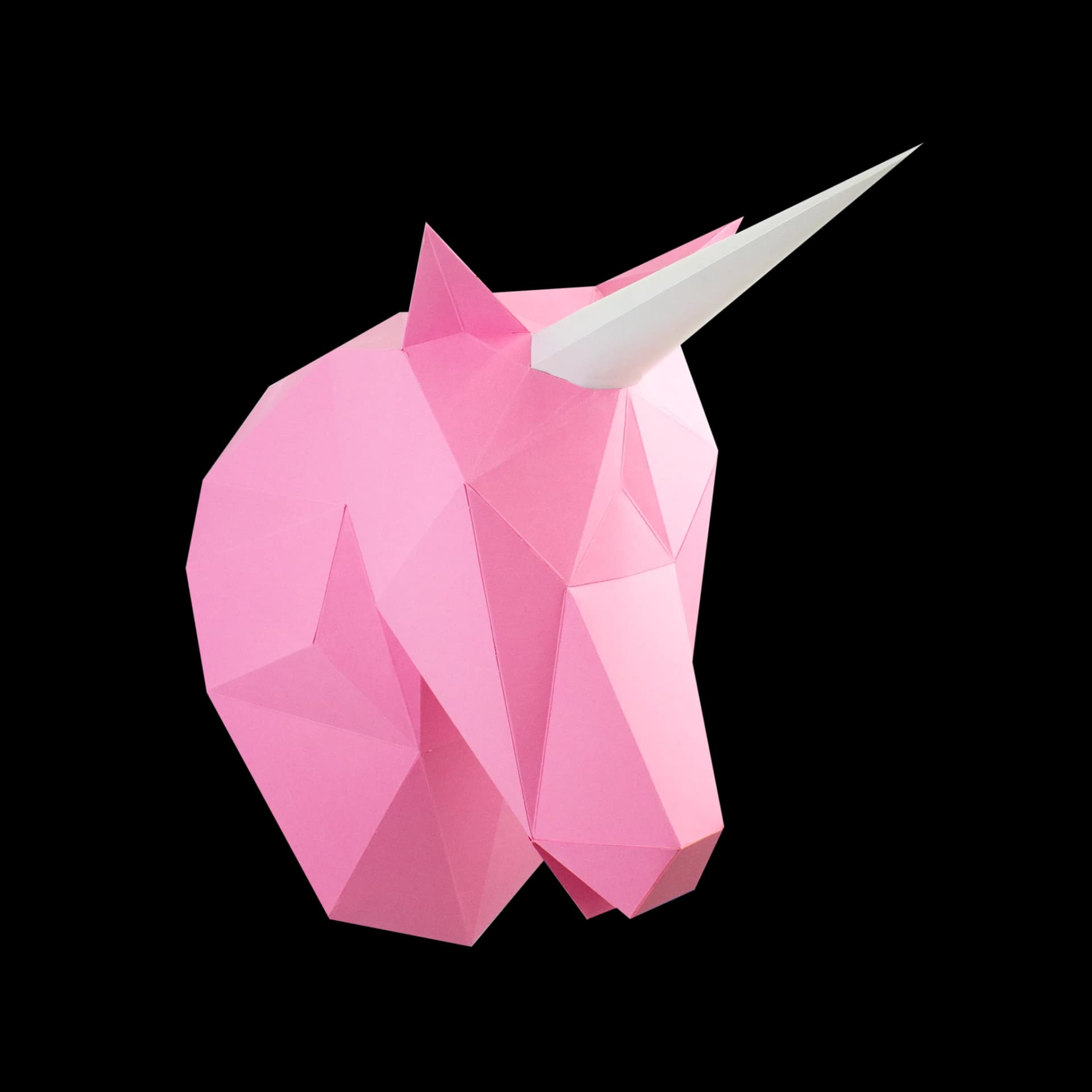 Licorne en papier Rose