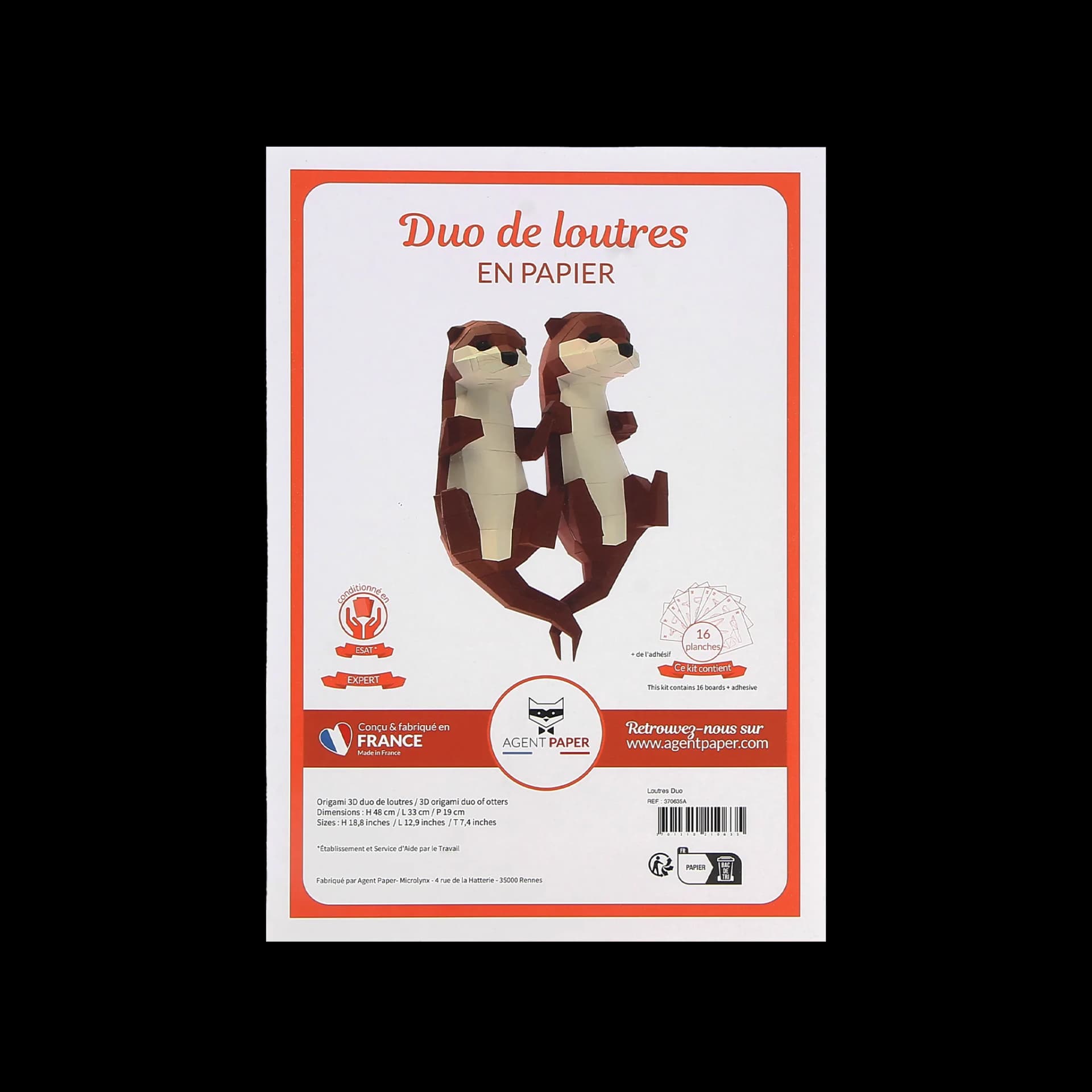 Packaging fermé de Loutres Duo