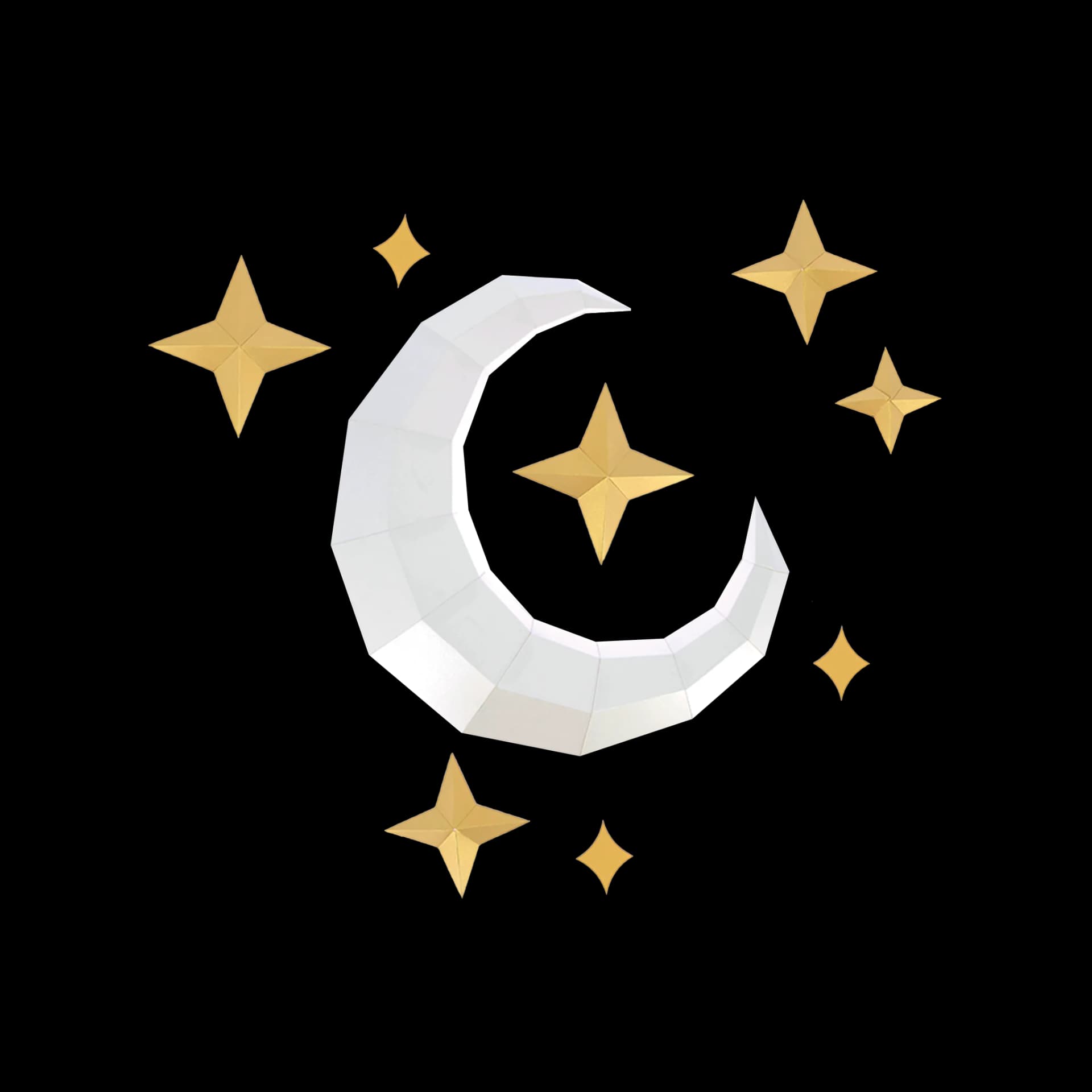Lune et étoiles