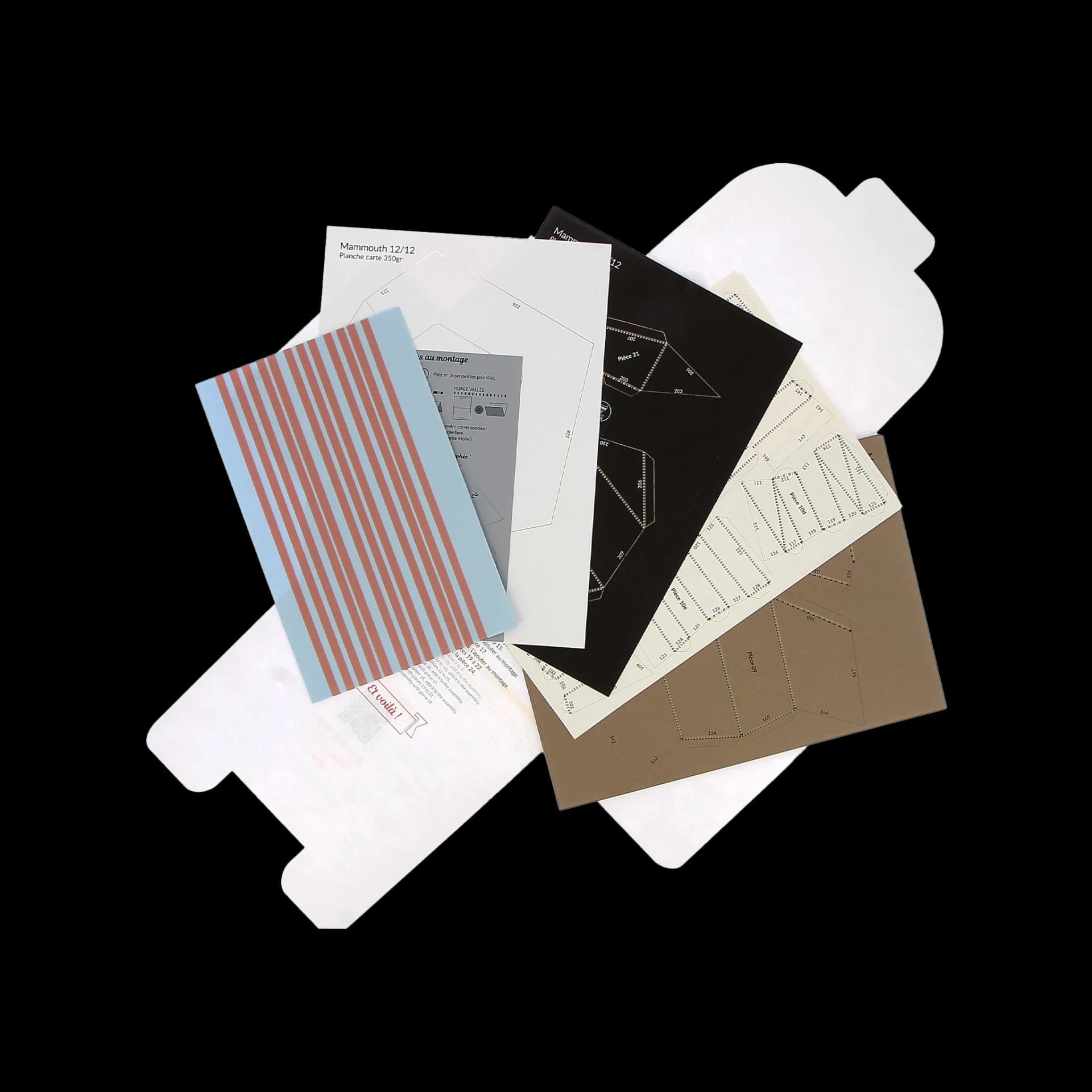 Packaging ouvert de Mammouth en papier