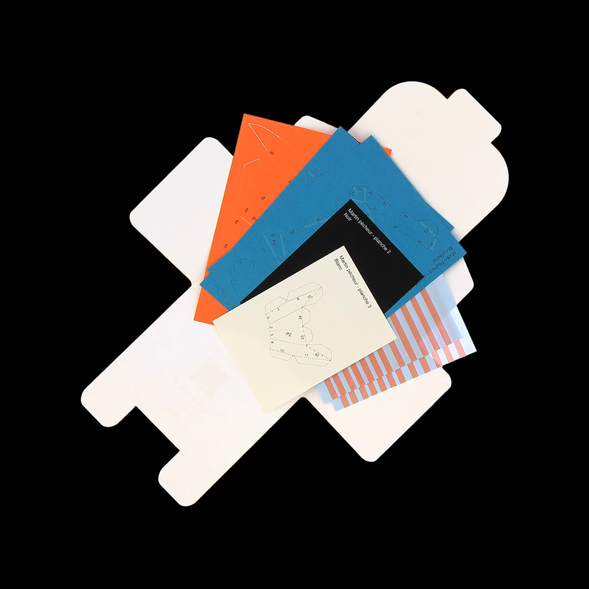 Packaging ouvert de Martin Pêcheur en papier