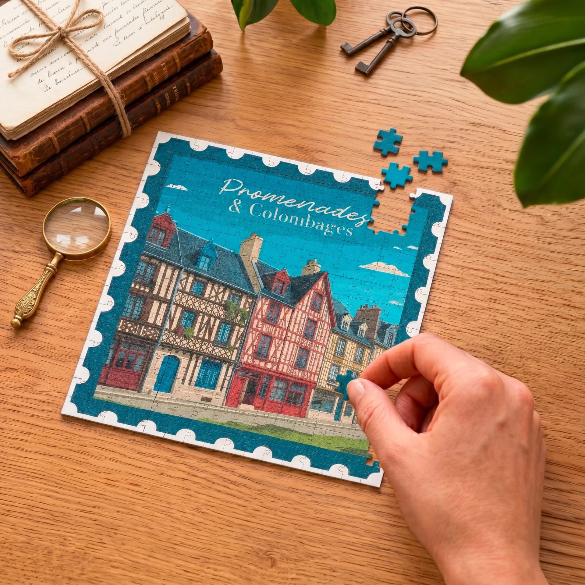 Mini Puzzles - 256 pièces Promenades & Colombages en situation