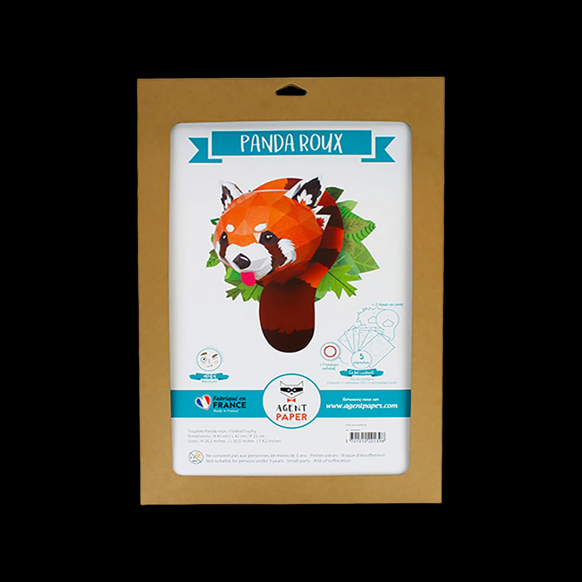 Packaging de Panda roux en papier 3D