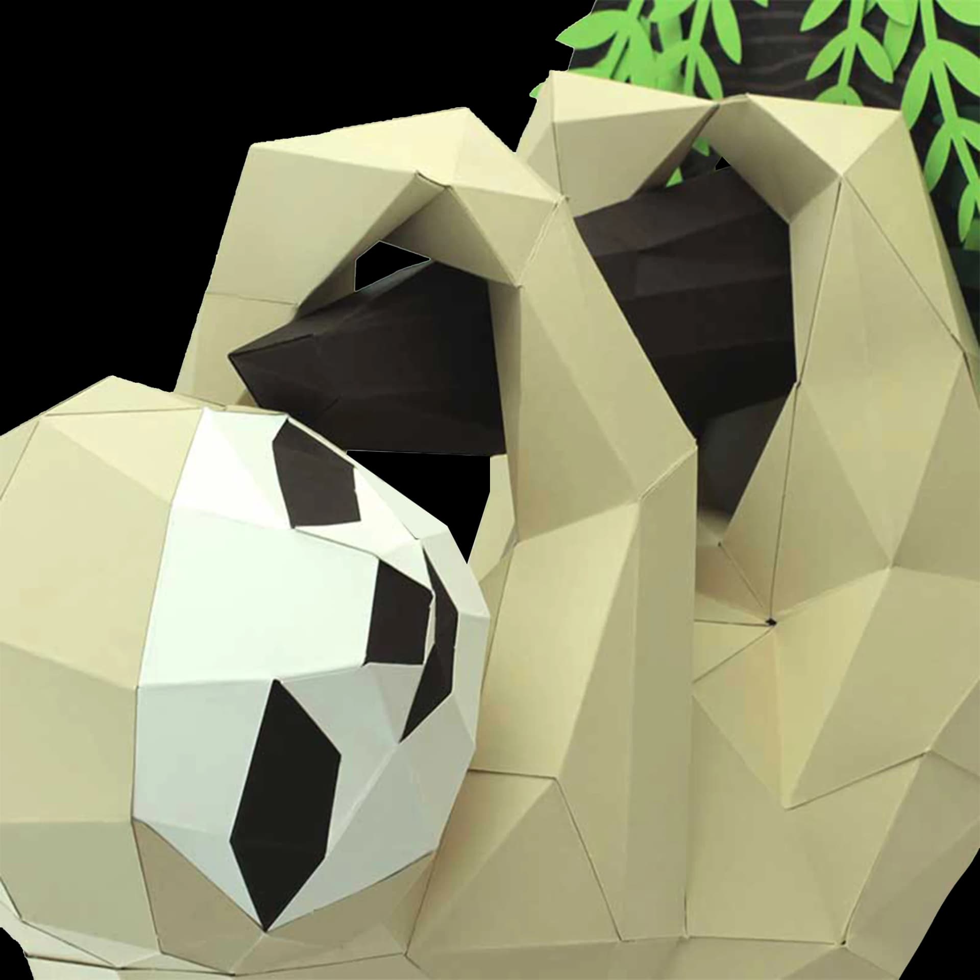 Zoom sur le paresseux en papier 3D Beige