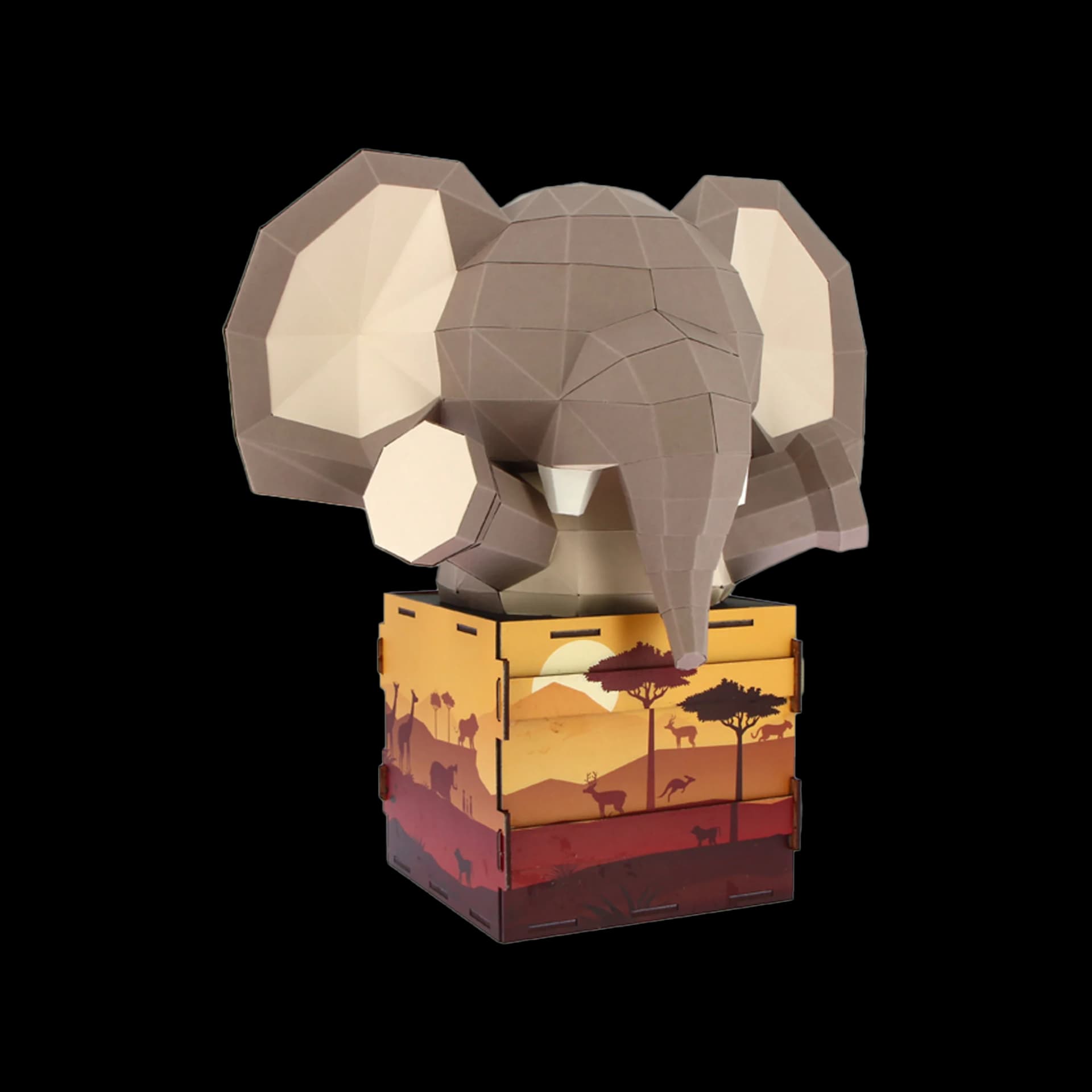 Décoration origami Petit Éléphant Surprise sur sa boîte