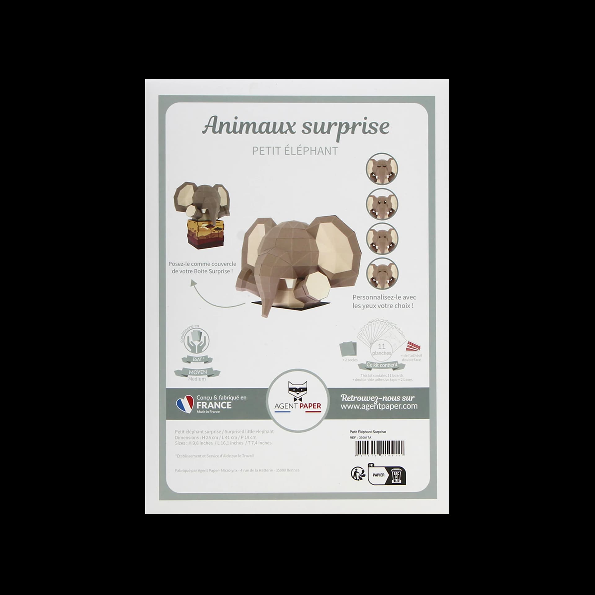 Packaging fermé de Petit Éléphant Surprise