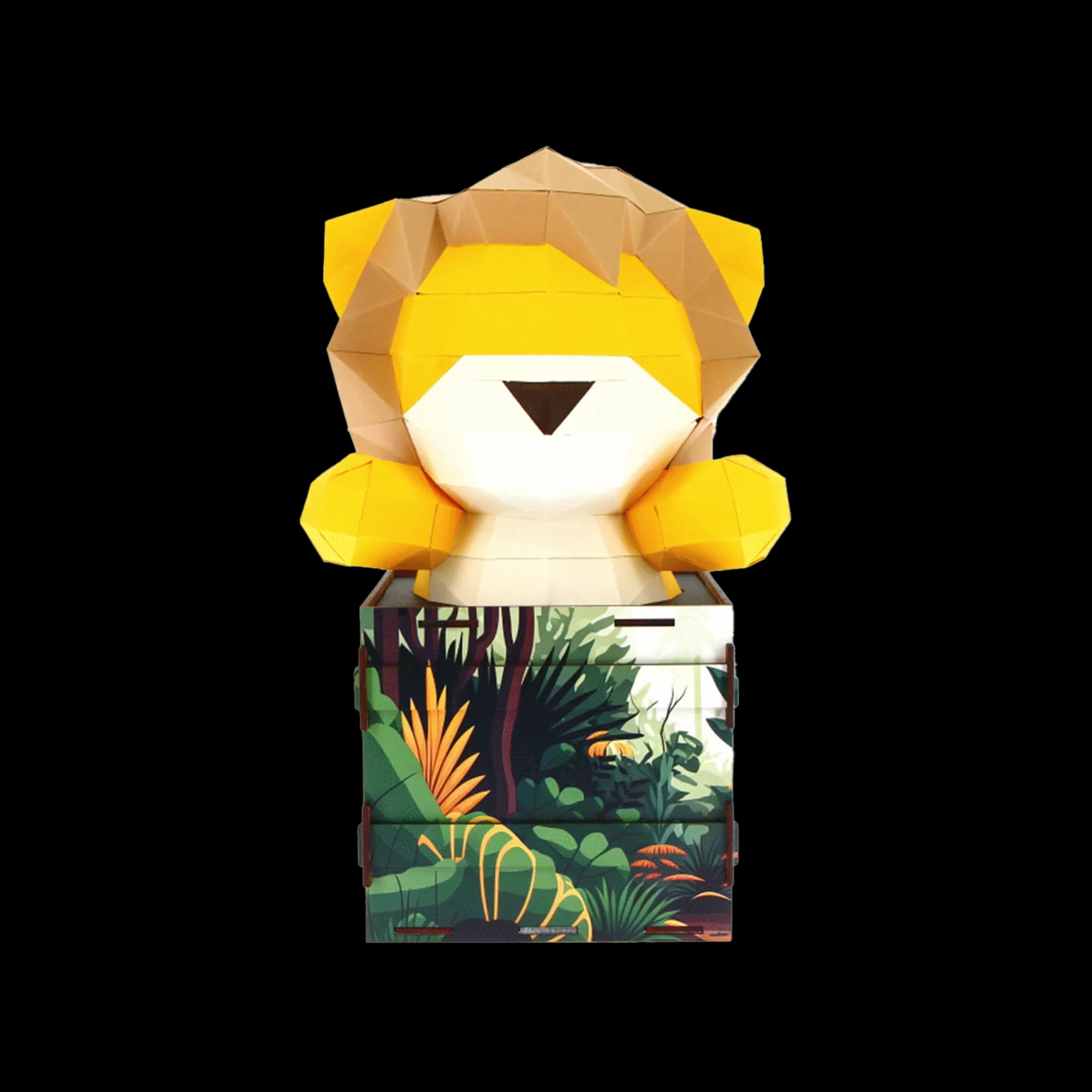 Décoration origami Petit Lion Surprise sur sa boîte