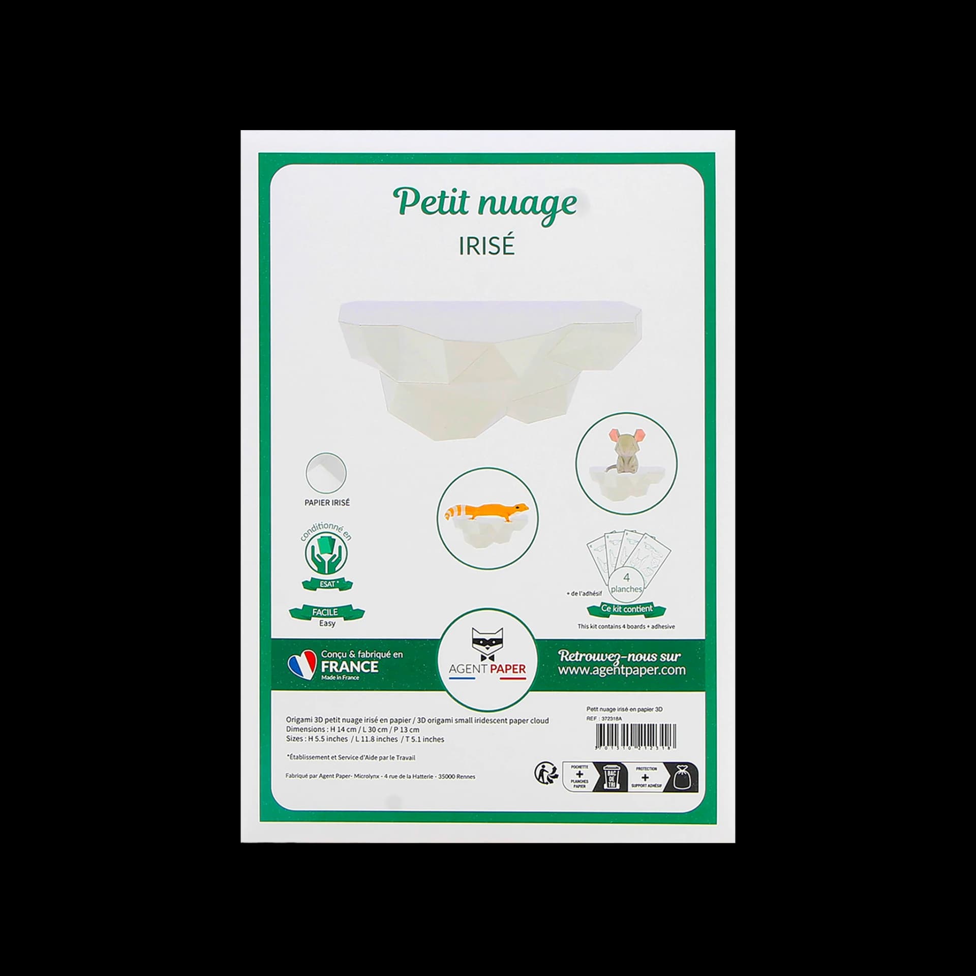 Packaging fermé de Petit nuage irisé