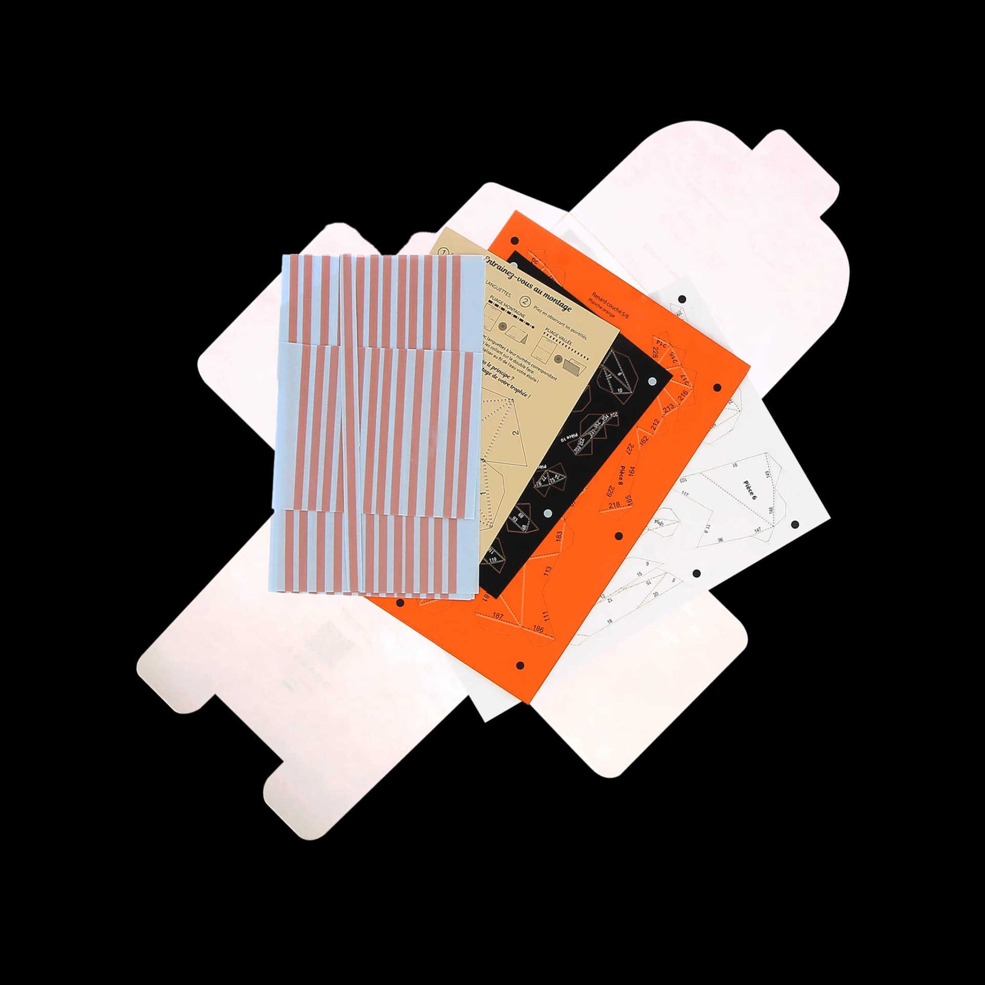 Packaging ouvert de Petit renard couché en papier