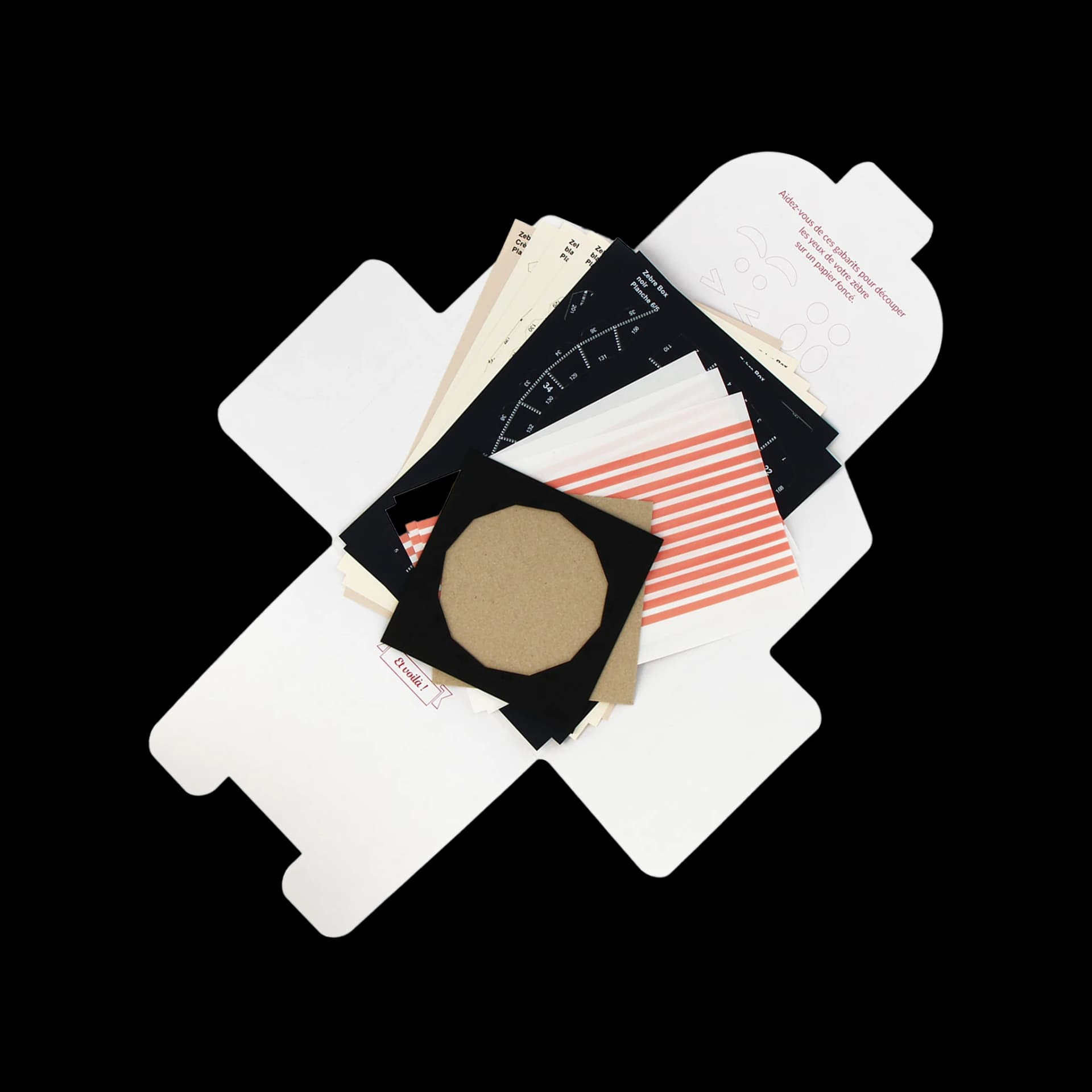 Packaging ouvert de Petit Zèbre Surprise