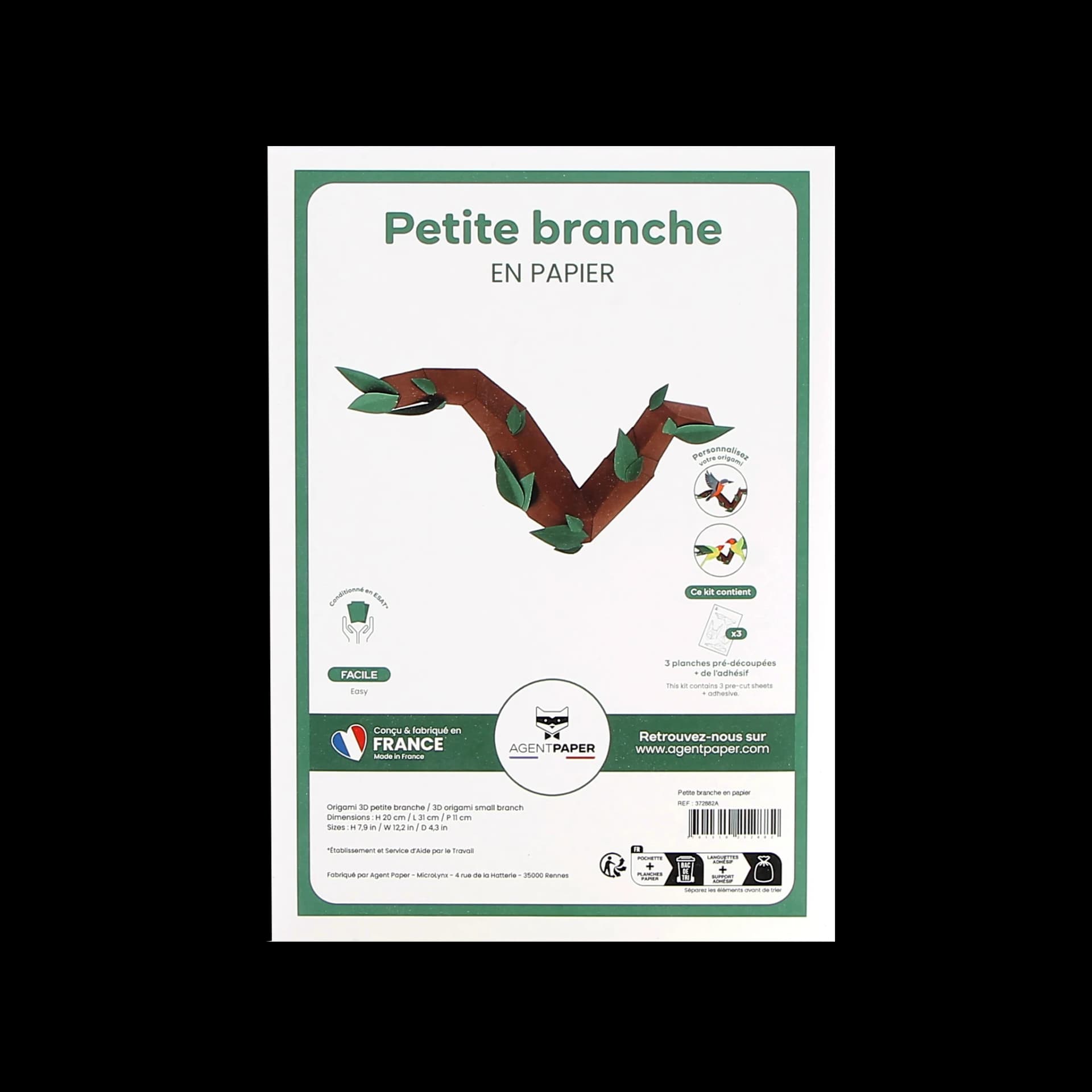 Packaging fermé de Petite branche en papier
