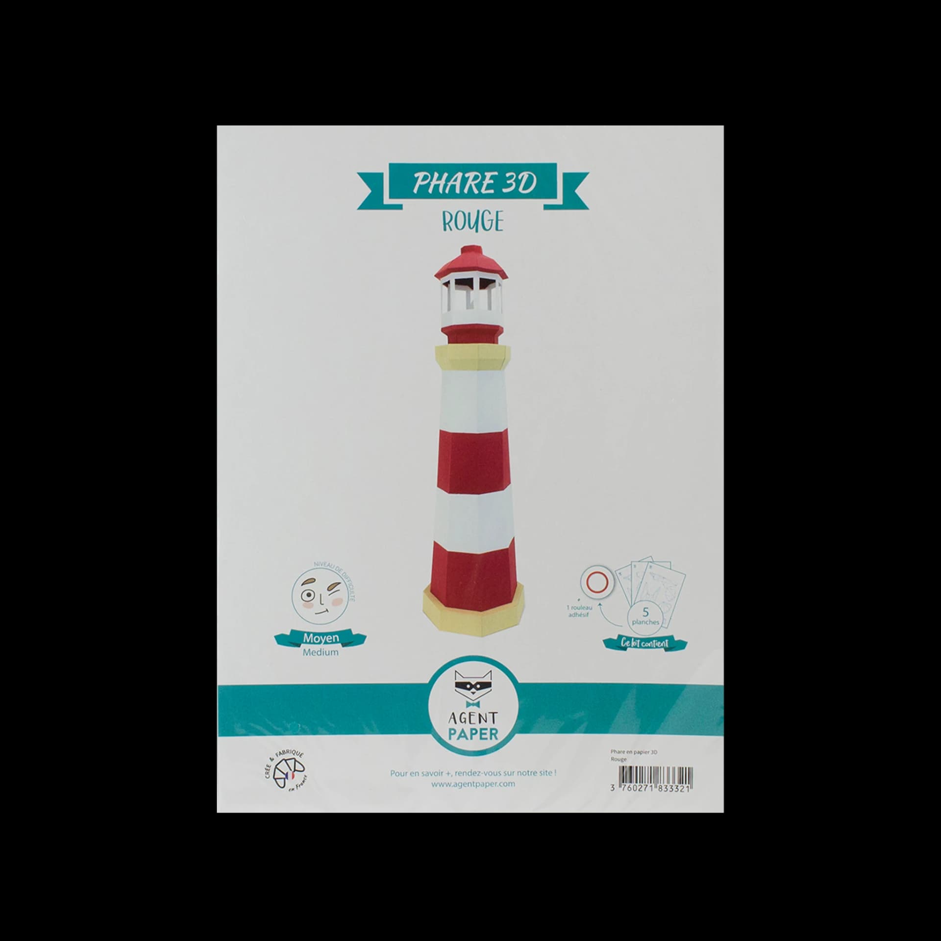 Packaging de Phare en papier 3D rouge