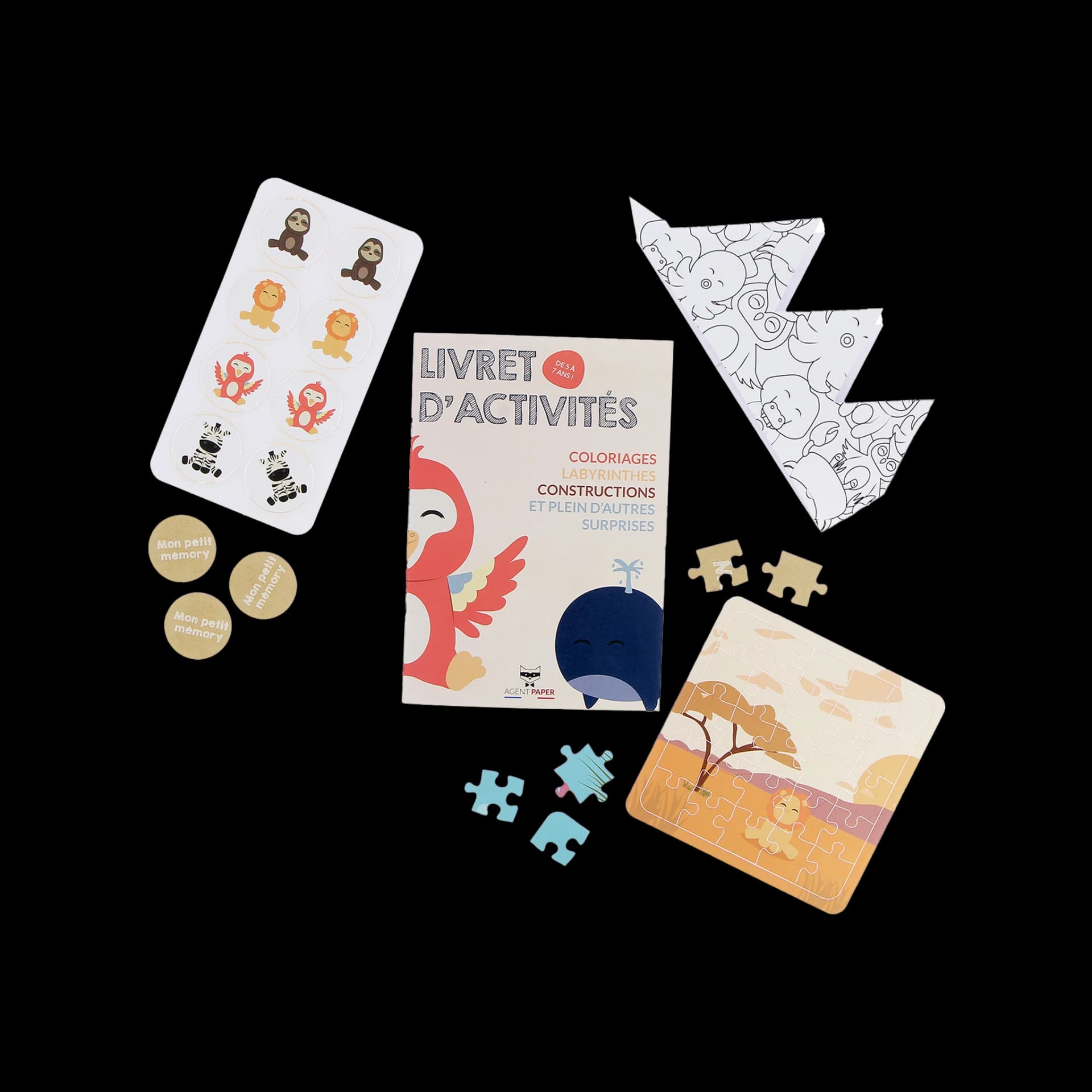 Contenu de la Pochette d'activités 5 a 7 ans