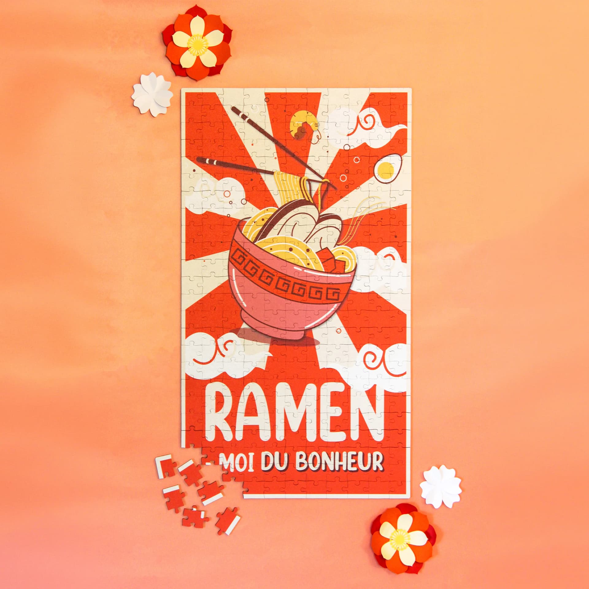 Puzzle 264 pcs en bois Ramen en situation