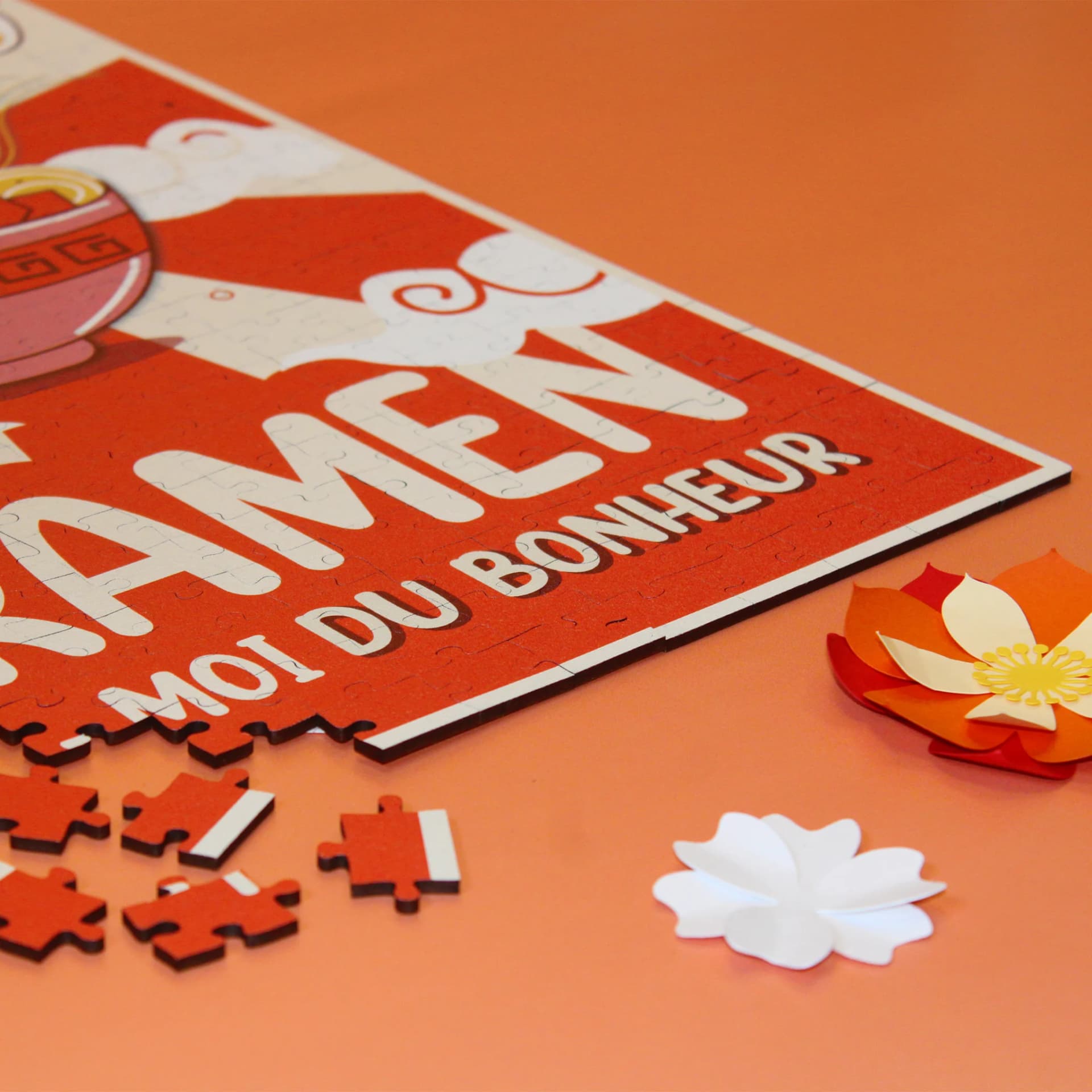 Puzzle 264 pcs en bois Ramen zoom sur le produit