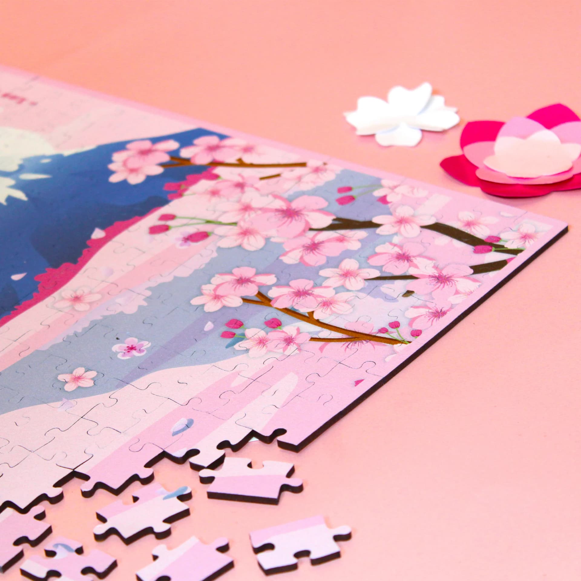 Puzzle 264 pcs en bois Sakura zoom surt le produit