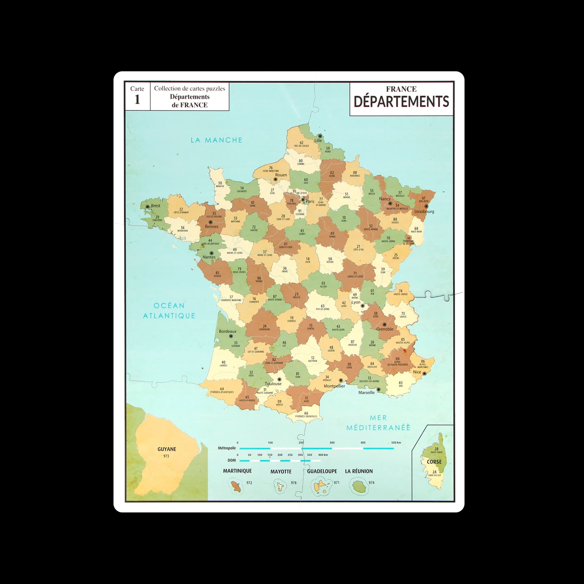 Puzzle Carte de France Vintage