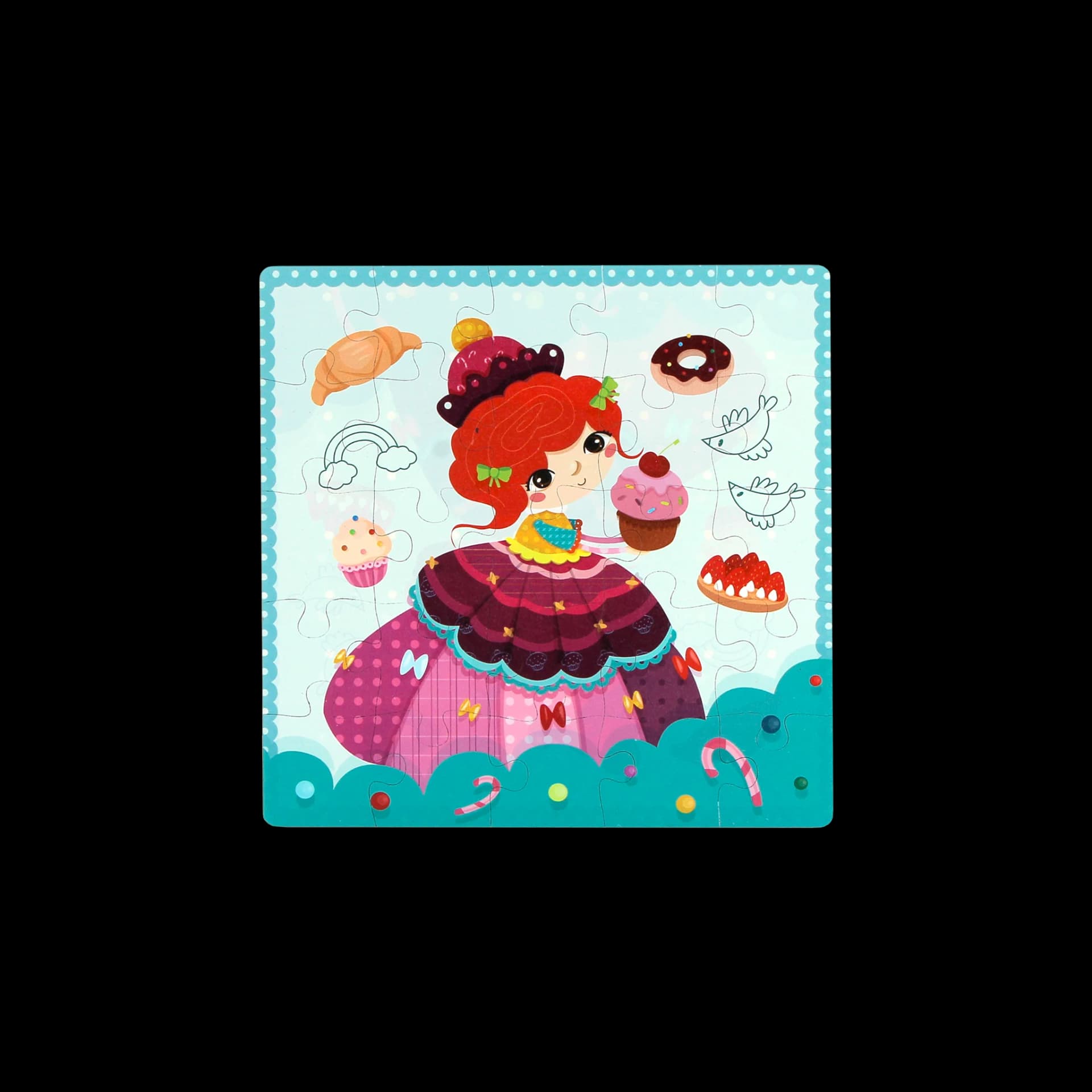 Puzzle enfant en bois 25 pièces Cupcake