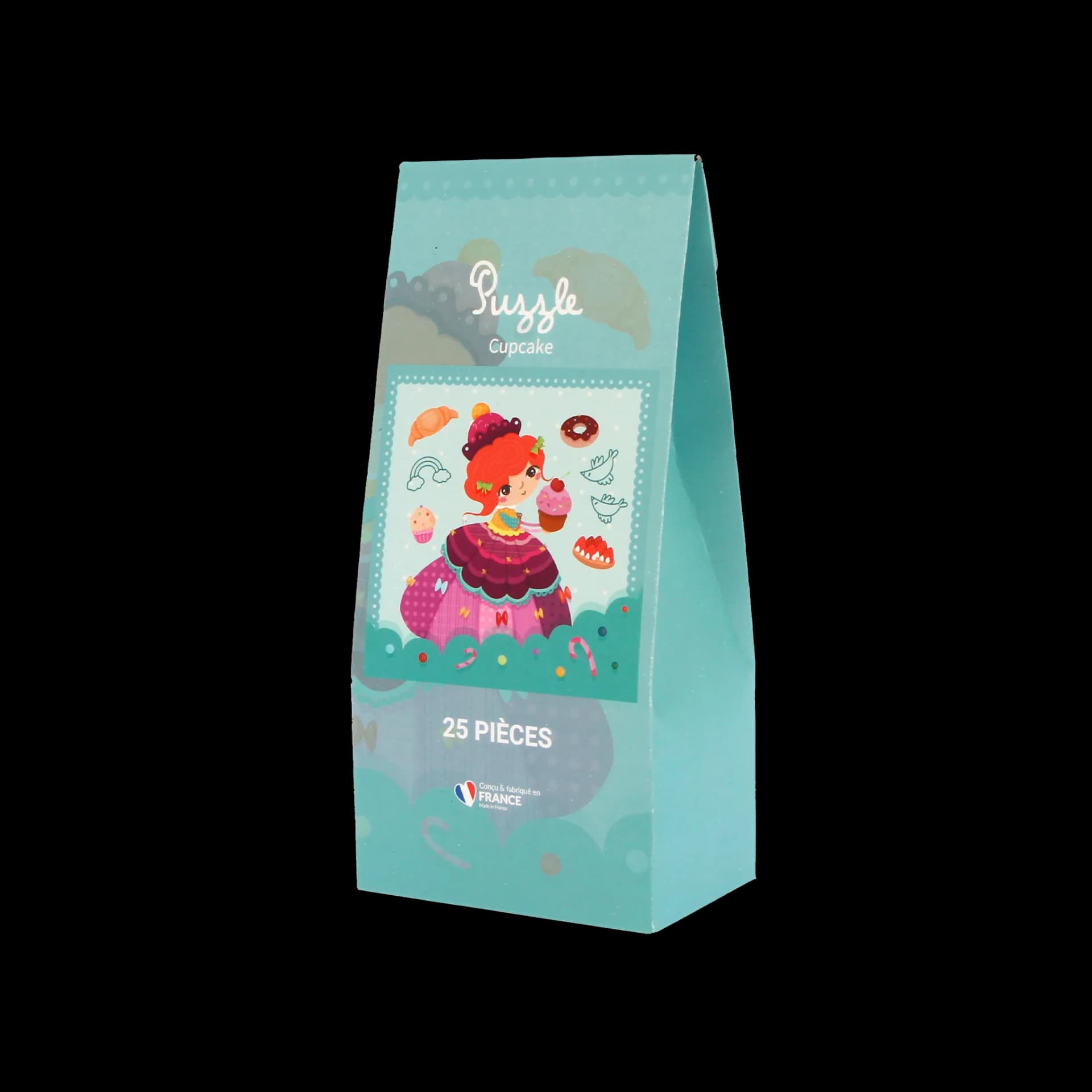 Packaging fermé du puzzle enfant en bois 25 pièces Cupcake