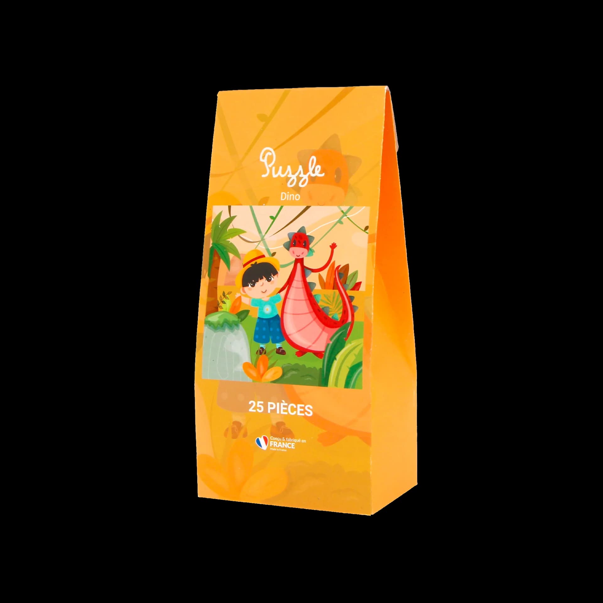Packaging fermé du puzzle enfant en bois 25 pièces Dino