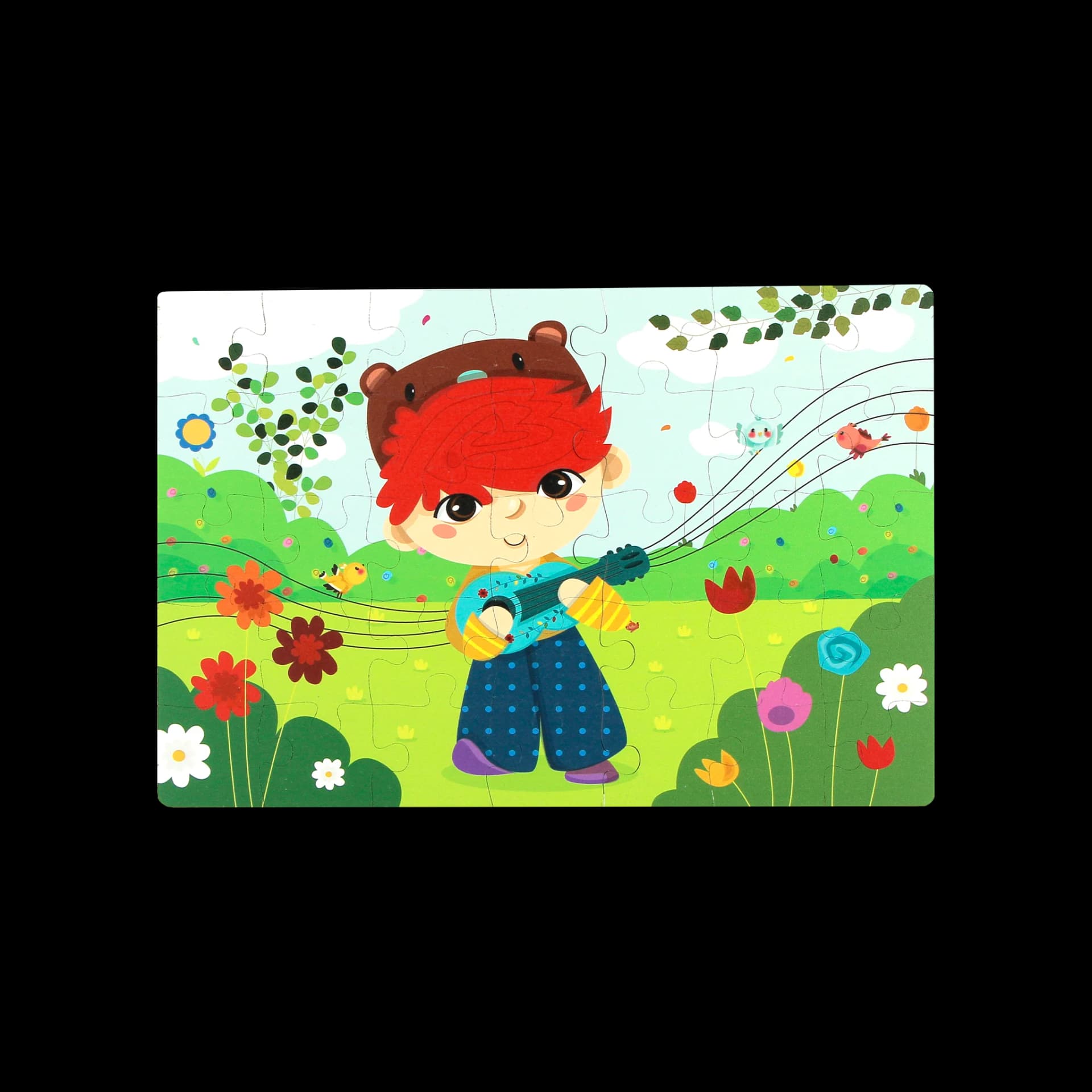 Puzzle enfant en bois 35 pièces Guitare