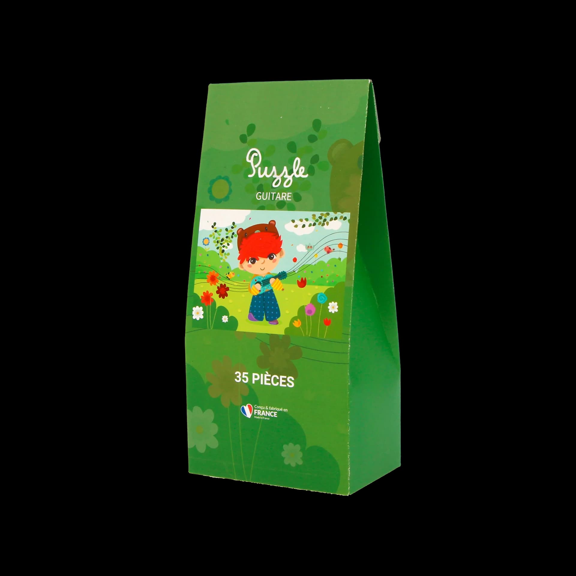 Packaging fermé du puzzle enfant en bois 35 pièces Guitare