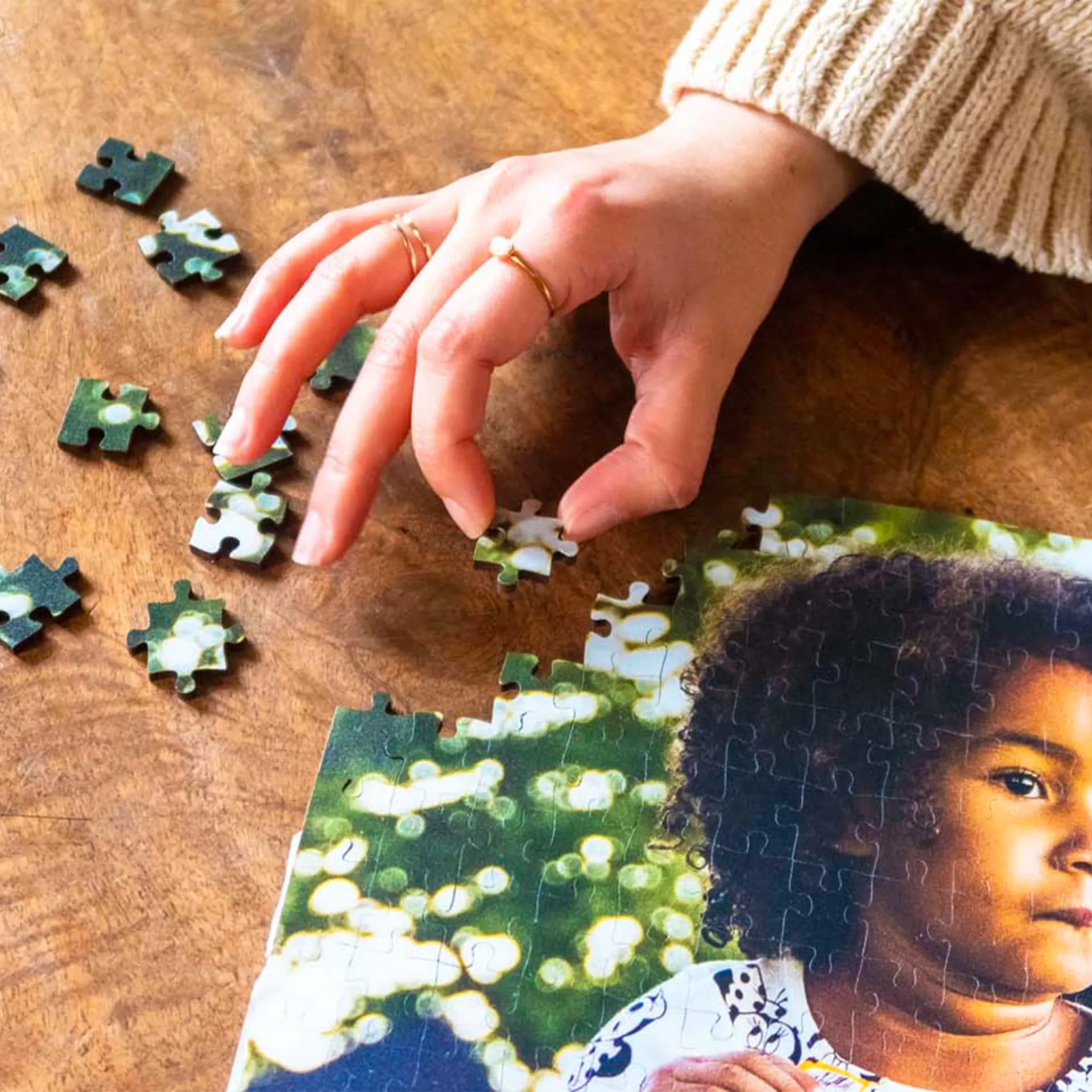 Puzzle personnalisé en bois 500 pièces 500 pieces en situation