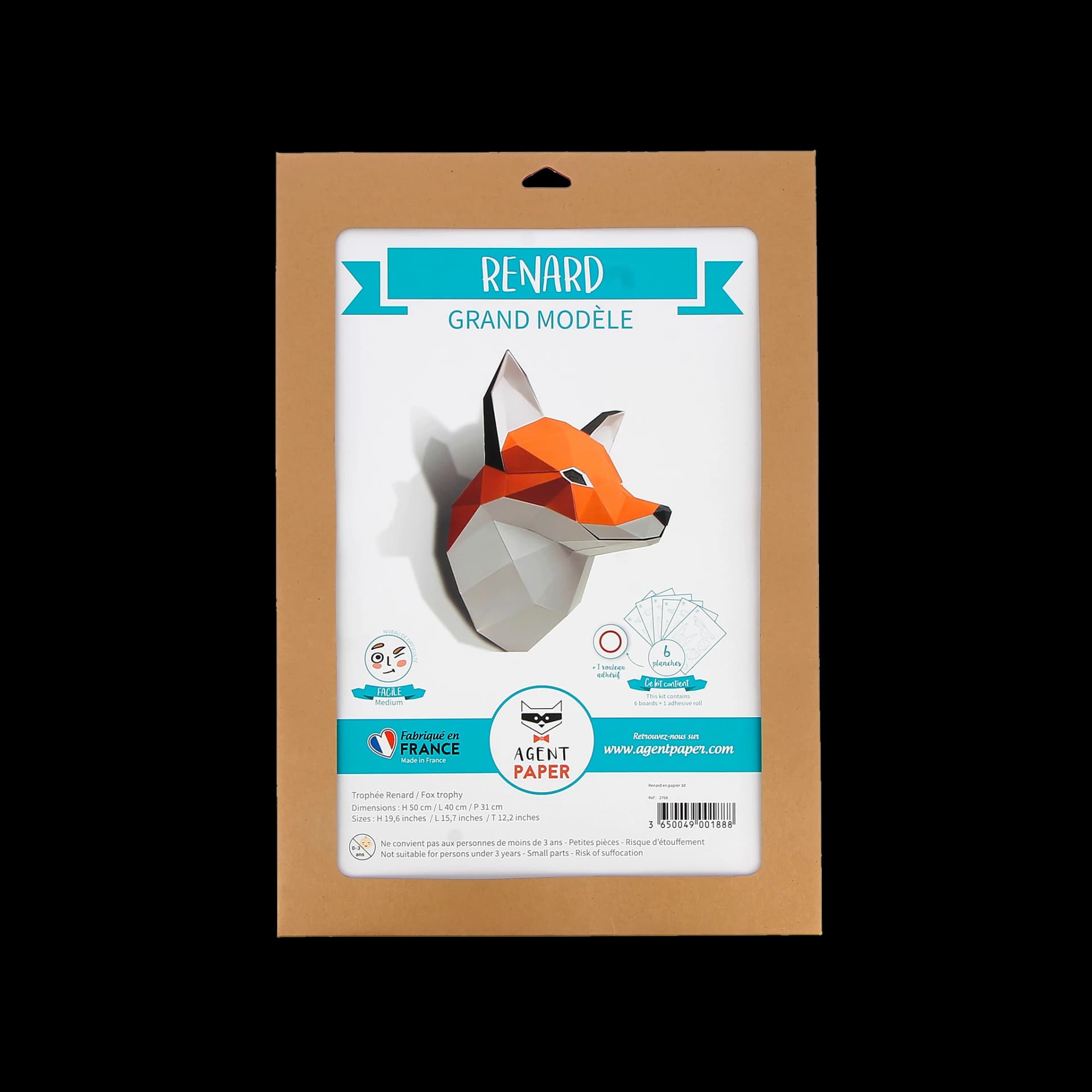 Kit du Renard en papier 3d