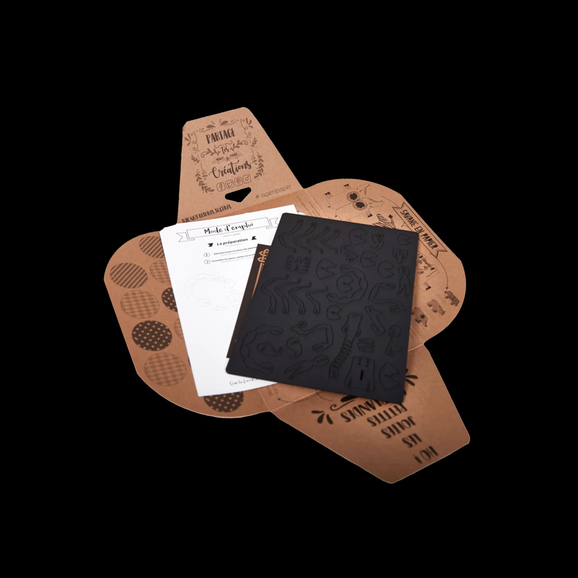 Contenu kit du scorpion en carton noir