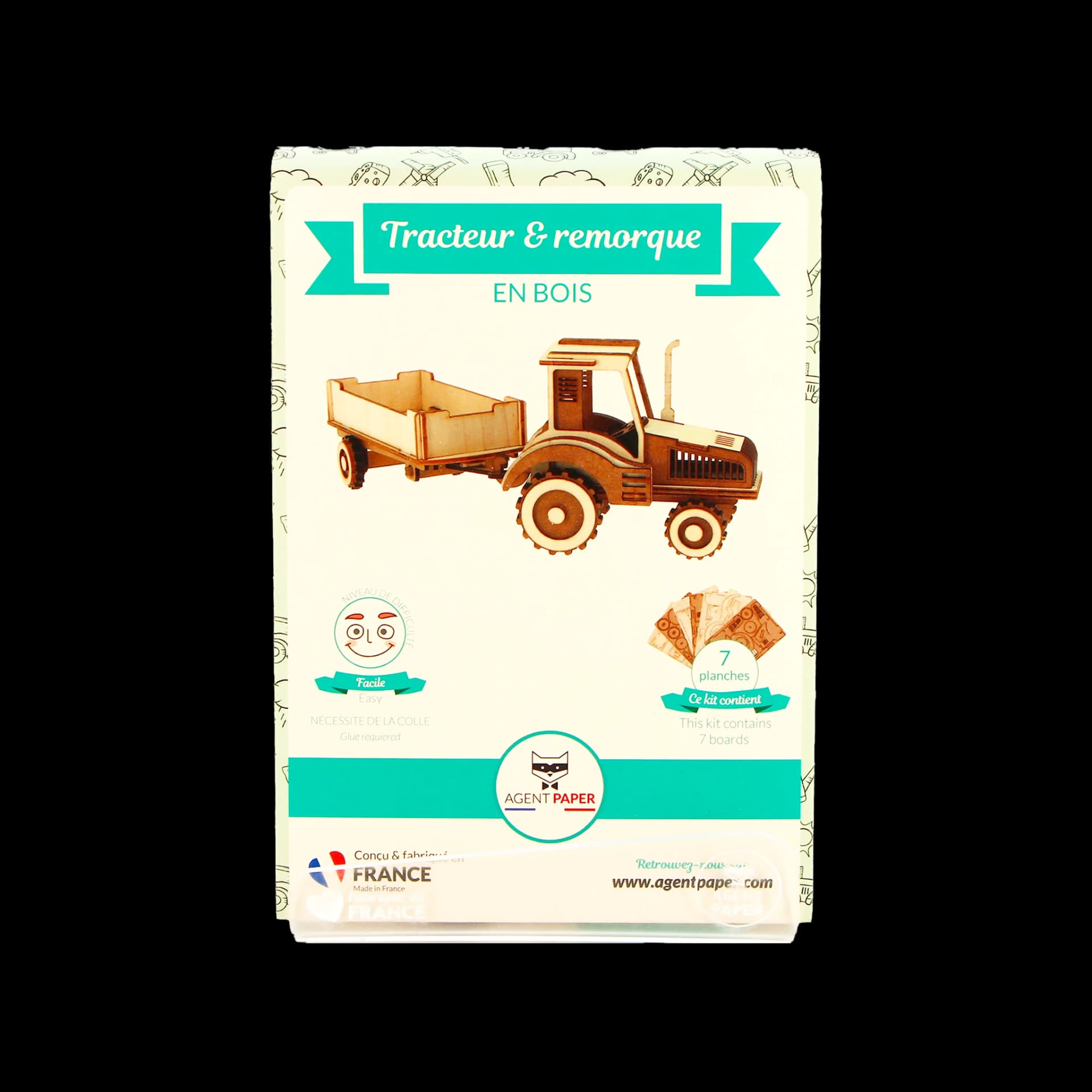 Kit tracteur en bois