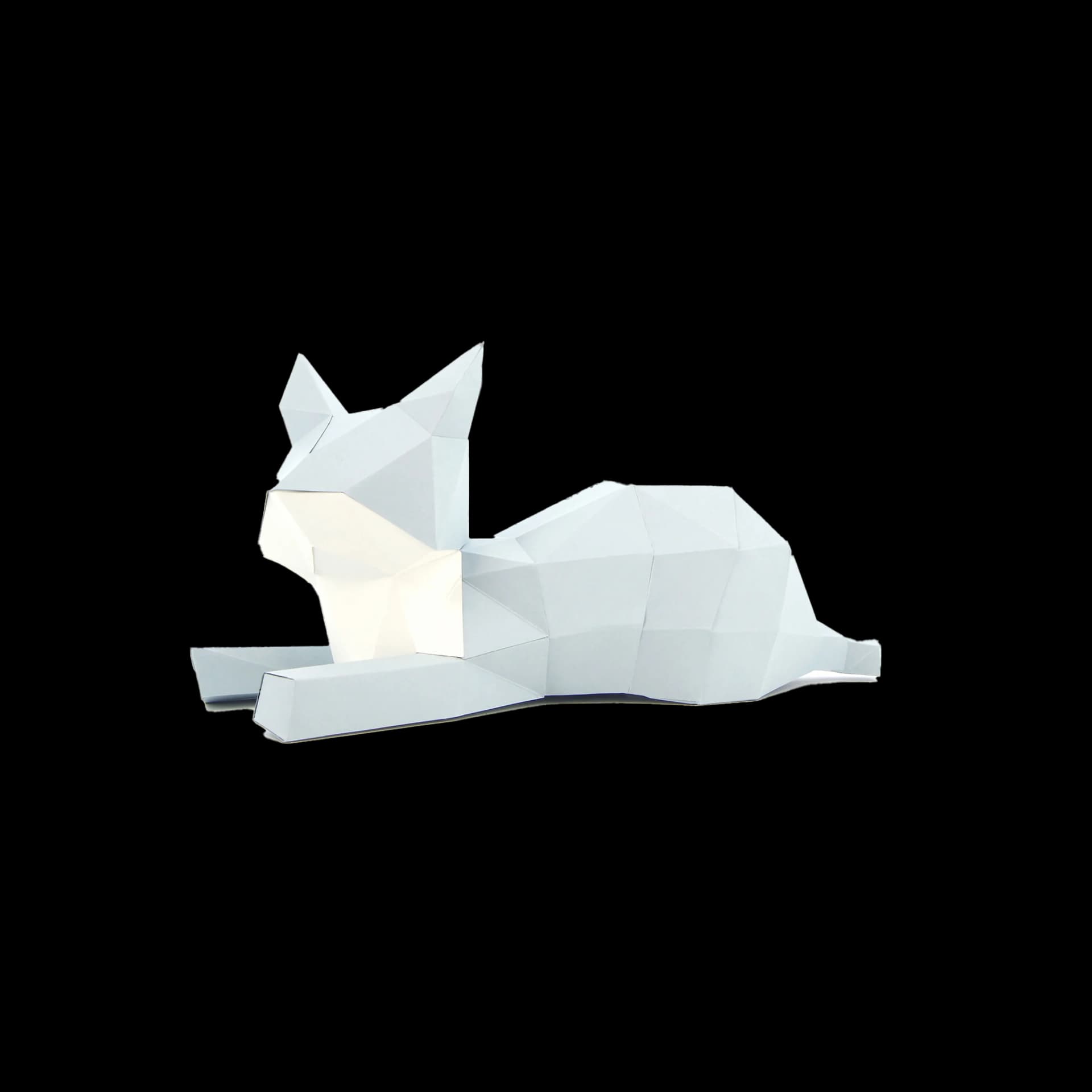 Décoration en papier trophée babies chat gris