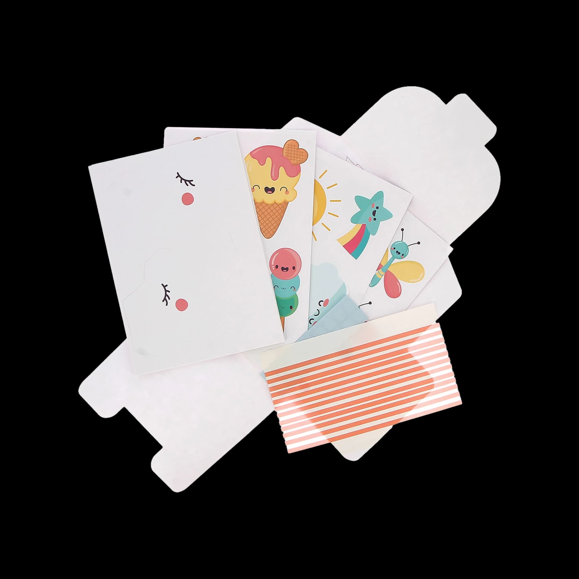 Contenu kit origami 3D trophée Easy Peasy licorne