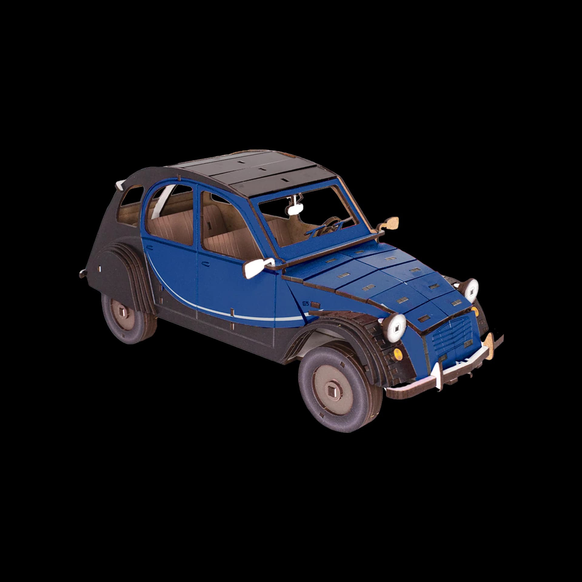 Décoration en bois voiture 2CV personnalisées Bleue