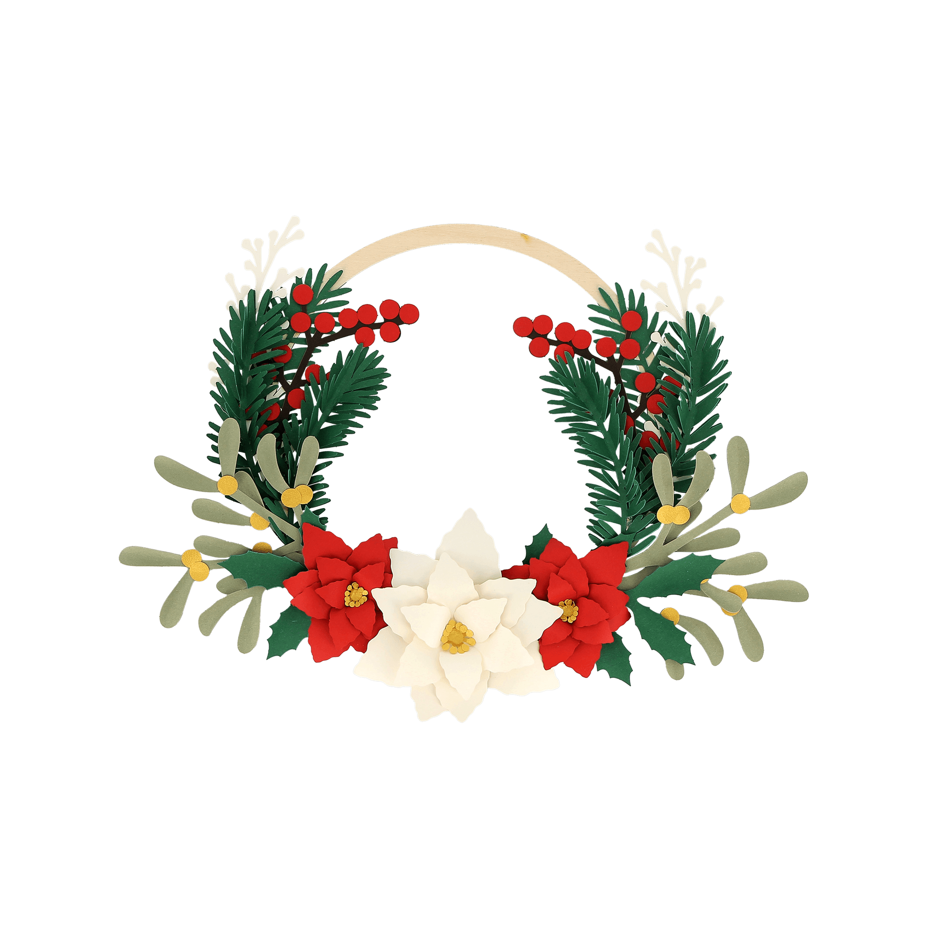 Couronne de fleurs Poinsettia
