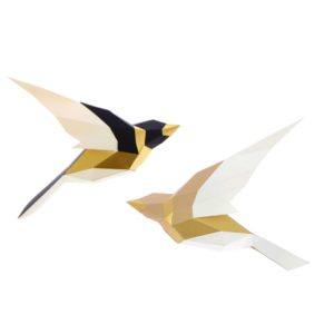 2 Oiseaux en papier 3D