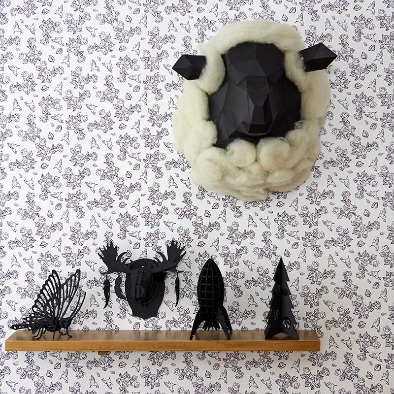 Gilles le mouton avec laine en papier
