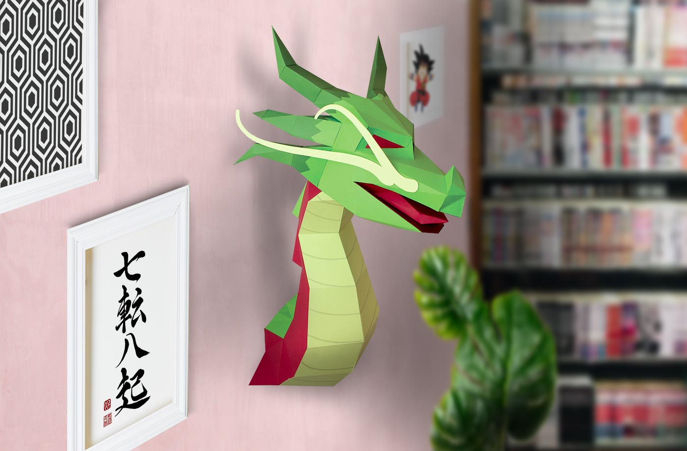 Dragon asiatique en papier 3D